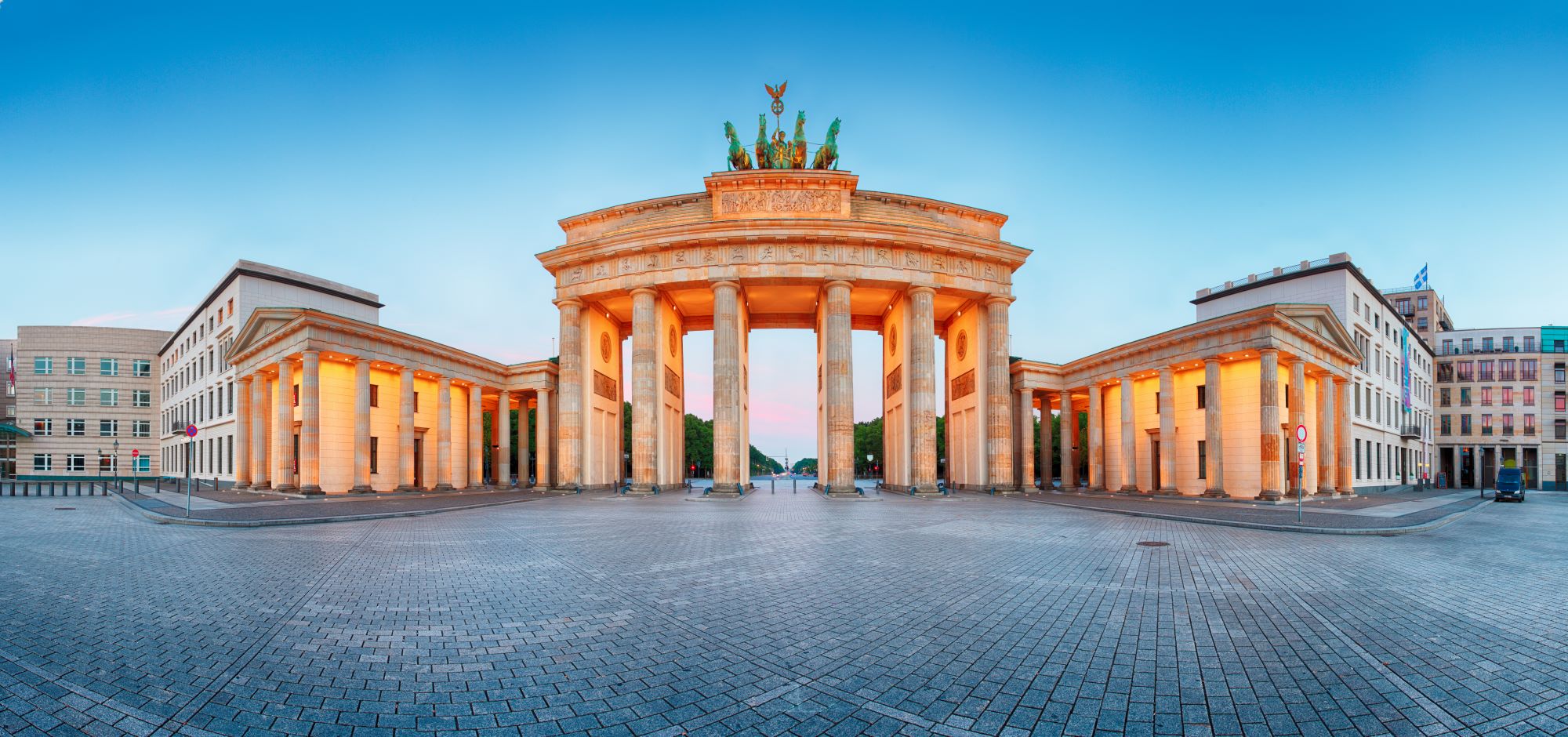 Fototapete Berliner Tor Sonne