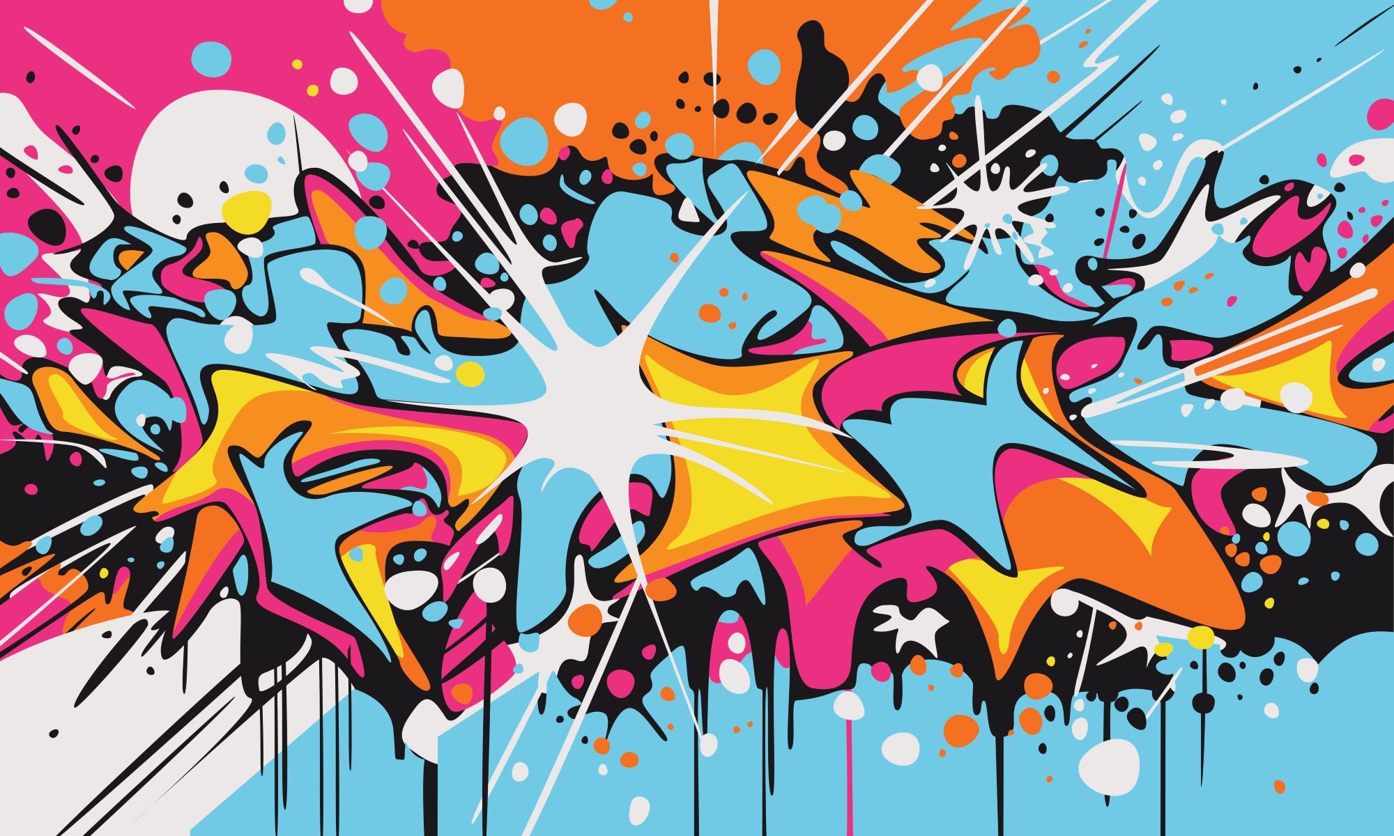 Fototapete Graffiti Splash