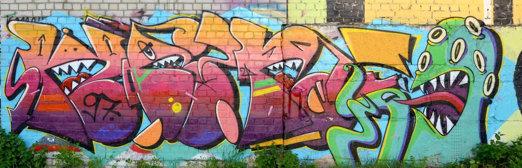Fototapete Graffiti an einer Mauer
