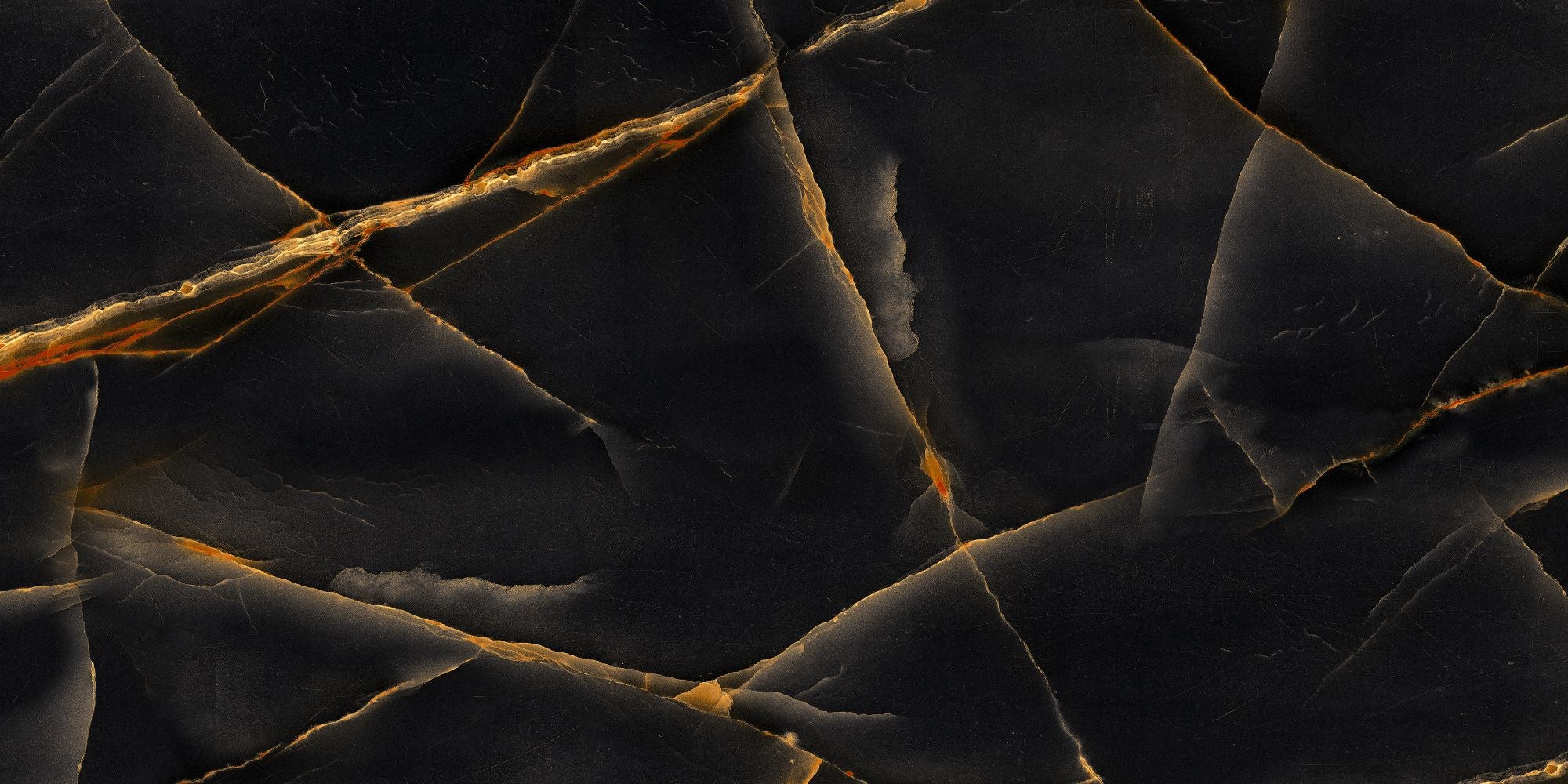 Fototapete Marmoroptik schwarz Gold rissig