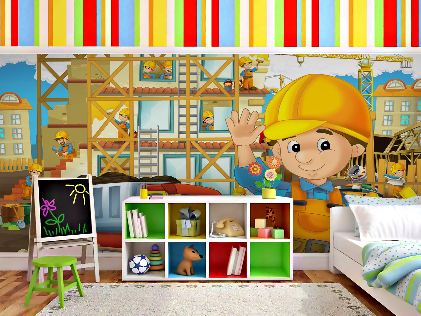 Fototapete Baustelle Bunt Farbe