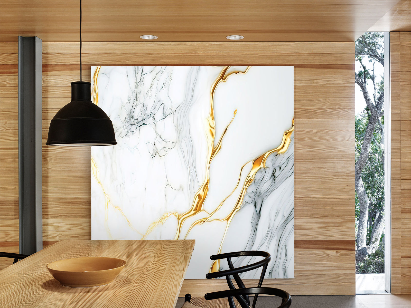 Fototapete Marmor weiss Gold Textur