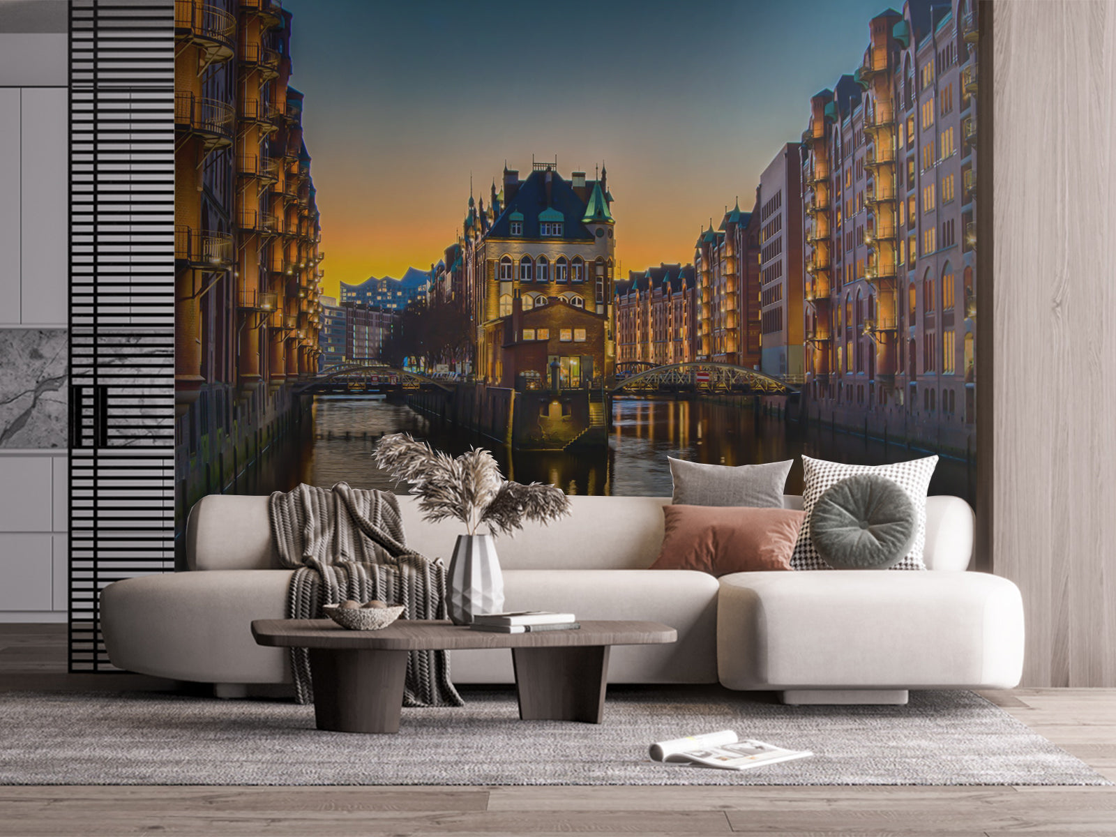 Fototapete Speicherstadt Hamburg am Abend