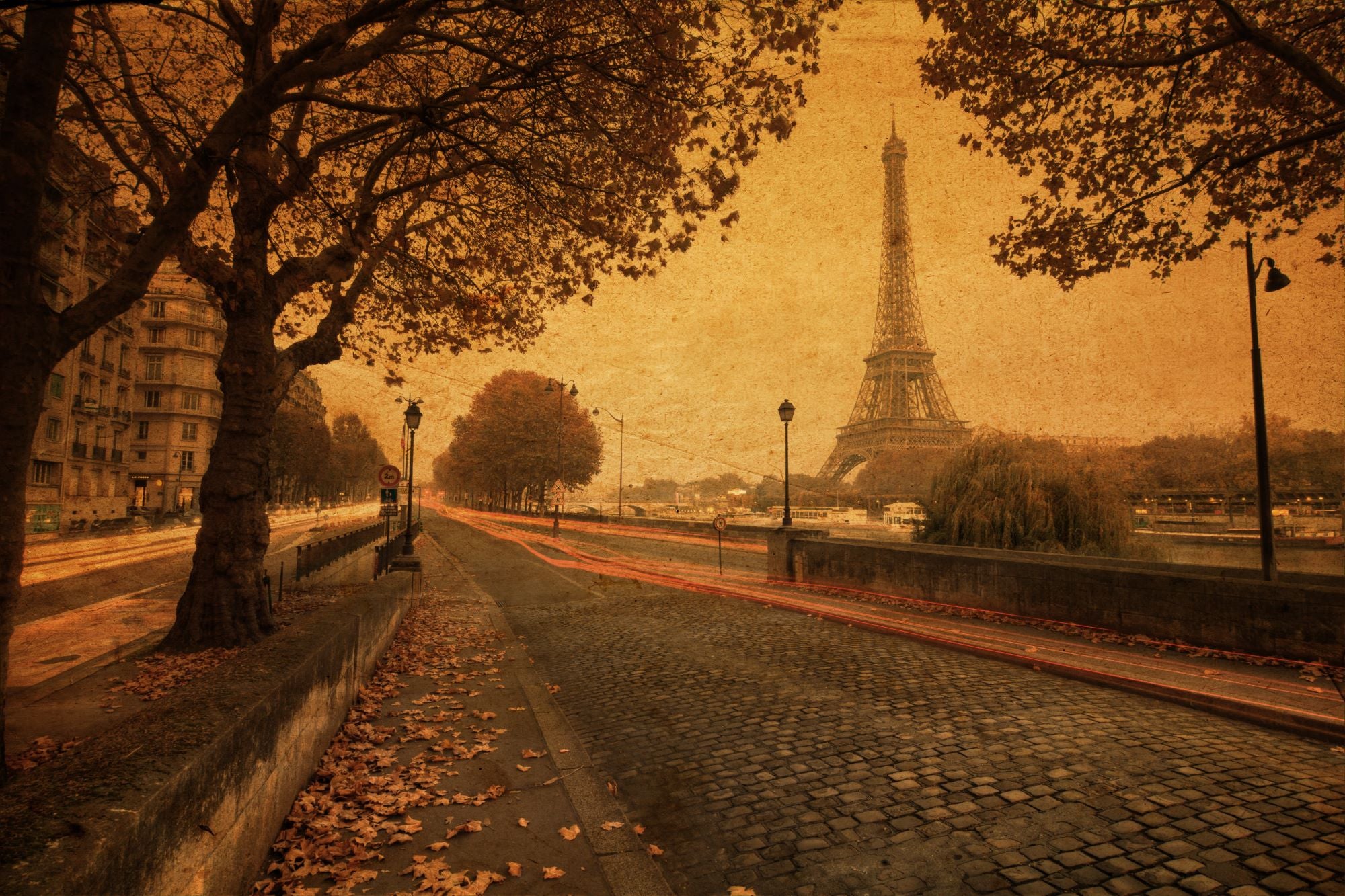 Fototapete Eifelturm Paris Dämmerung