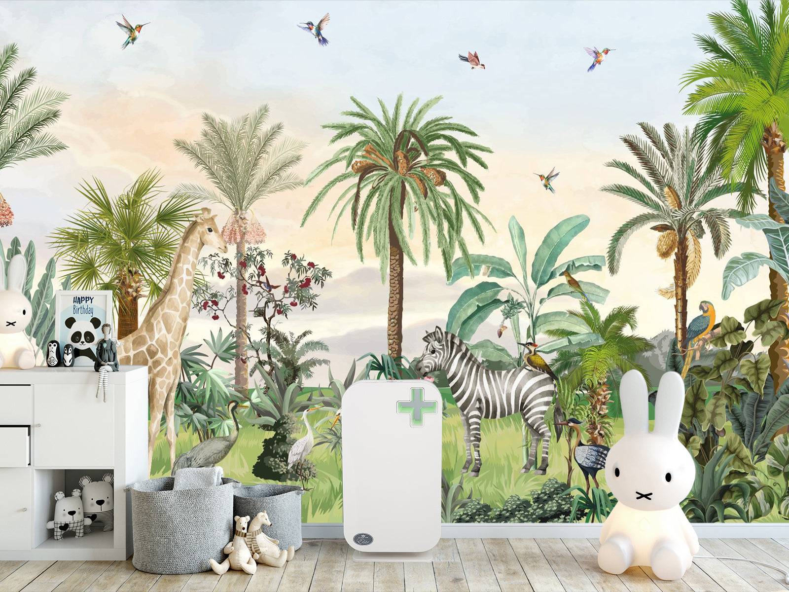 Fototapete Kinder Palme Tiere