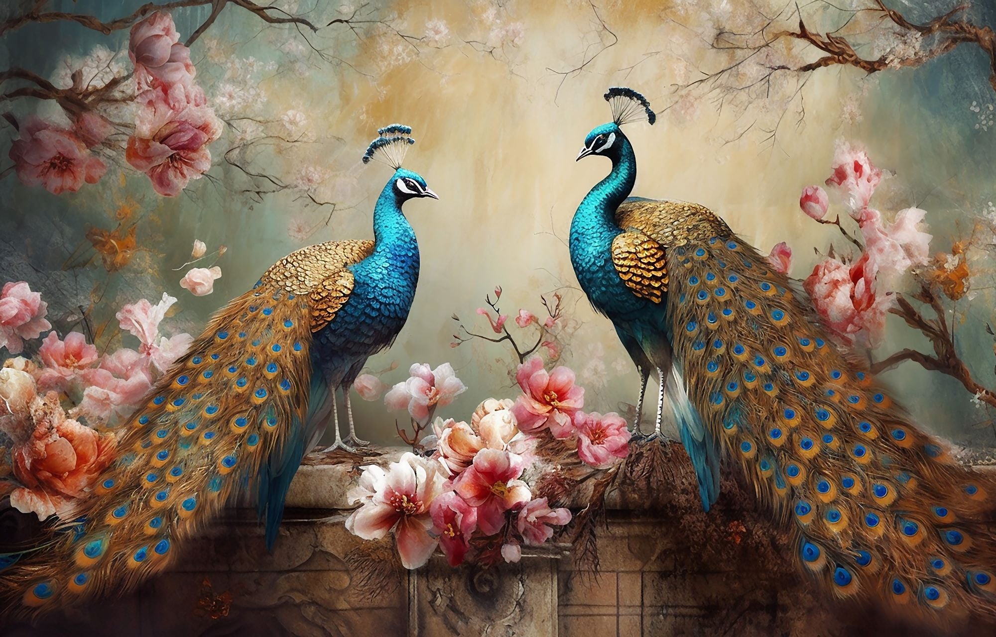 Fototapete Vogel Pfau
