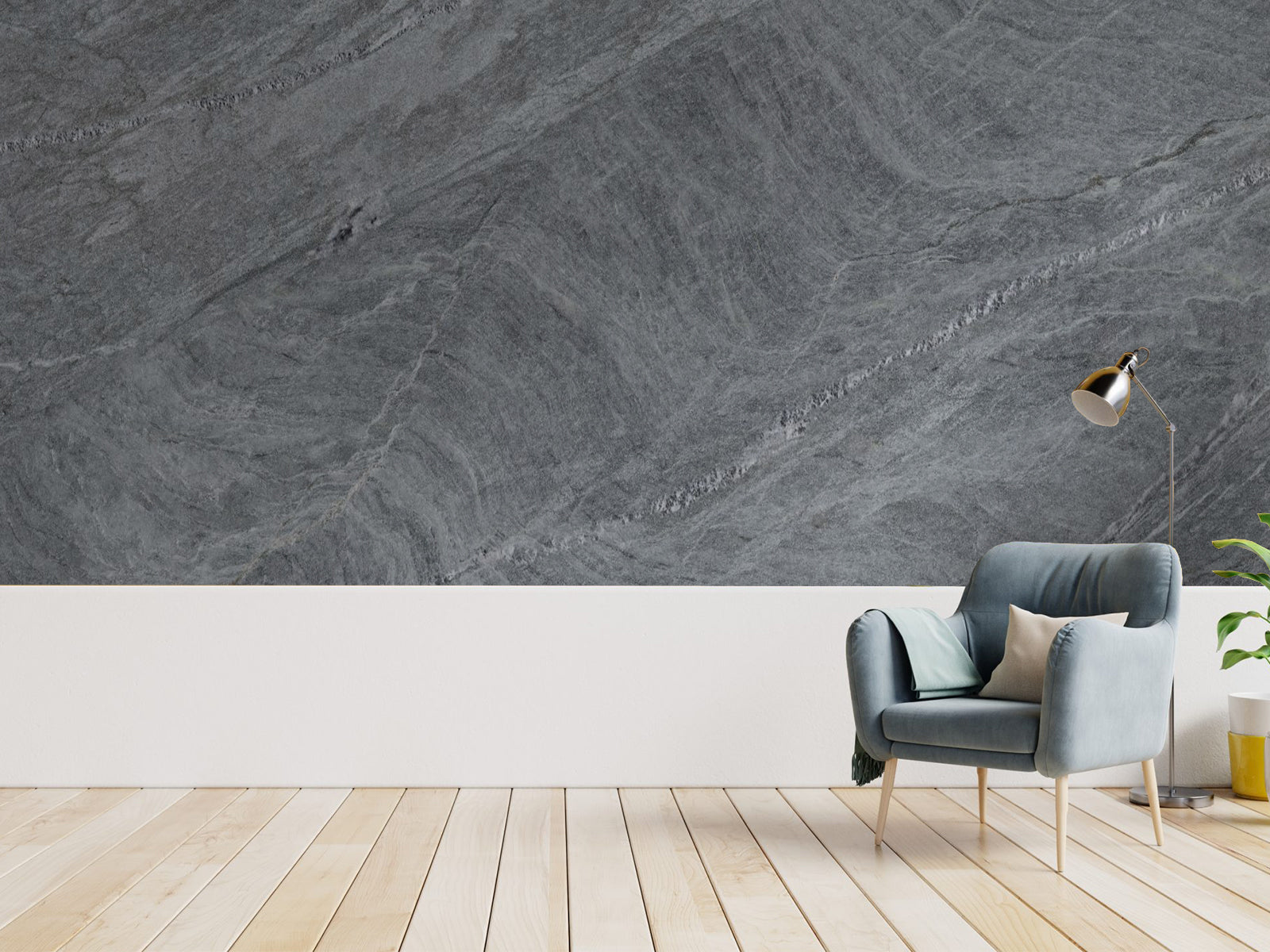 Fototapete Marmor rau hellgrau klassik