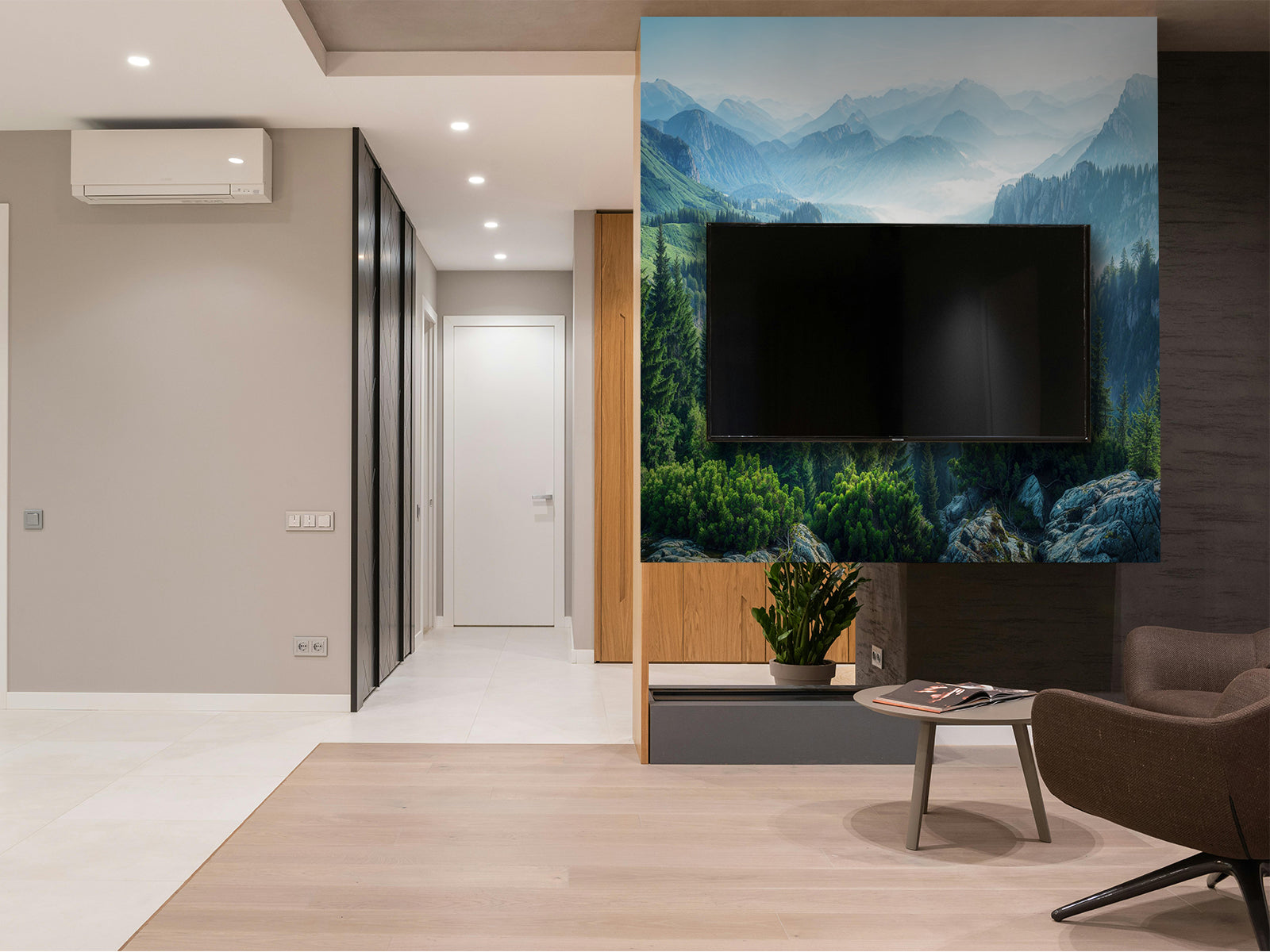 Fototapete Berge Wälder Gebirgskette