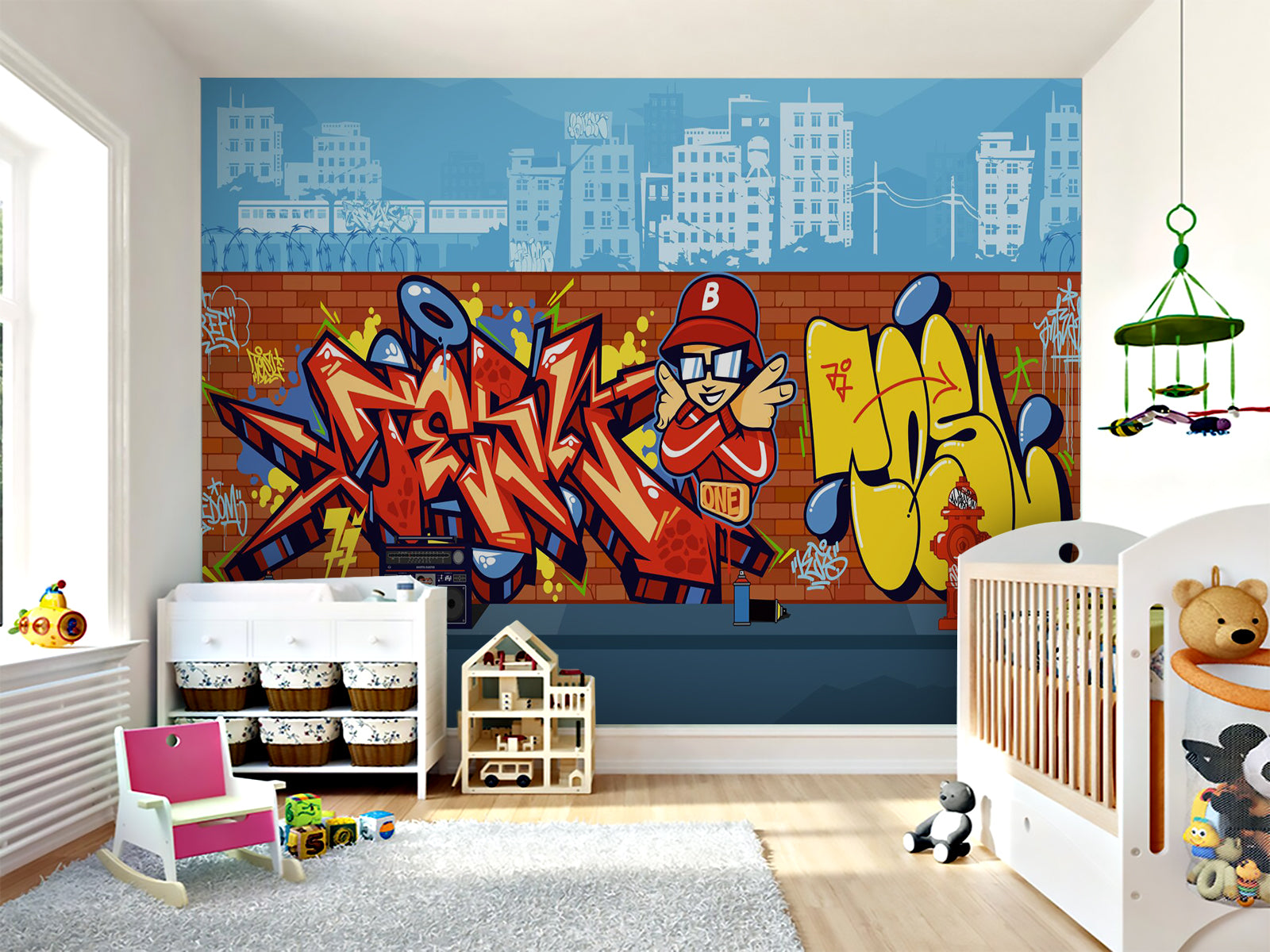 Fototapete Graffiti an Mauer
