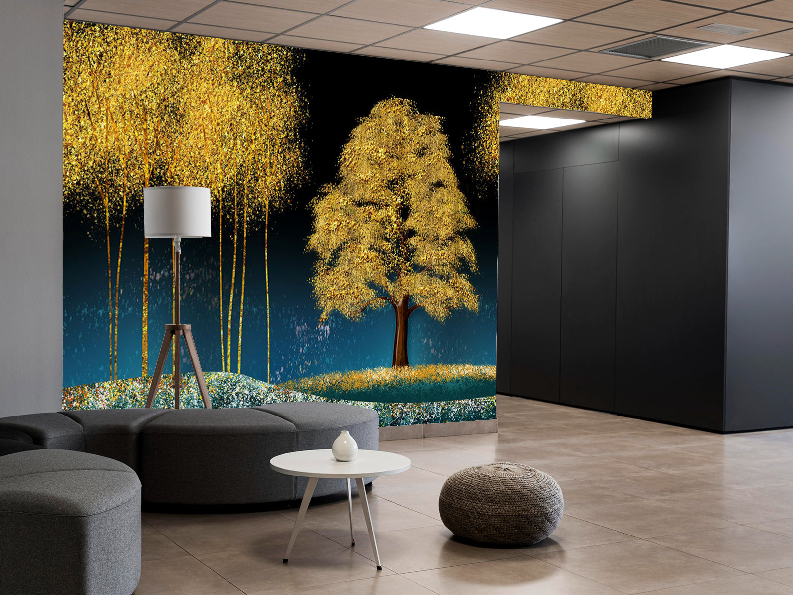 Fototapete Gold Baum