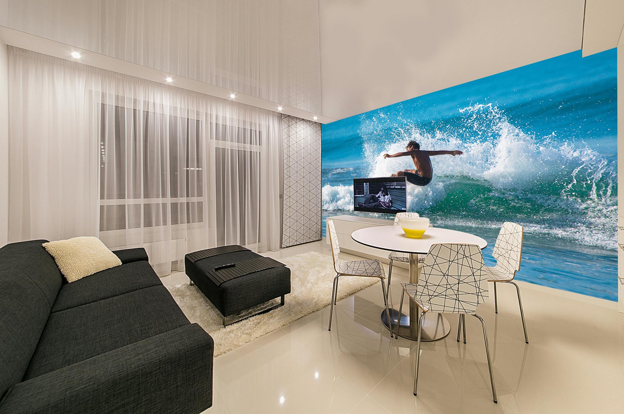 Fototapete Surfen Welle Mann