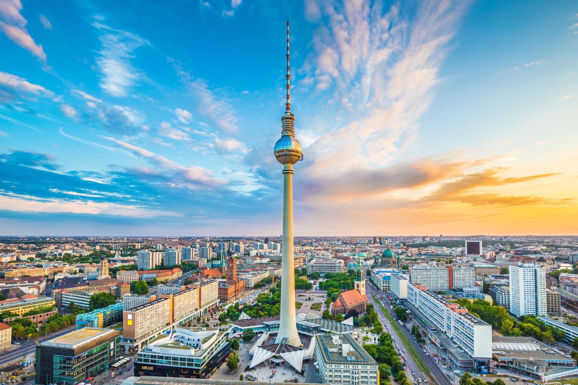 Fototapete über den Dächern
