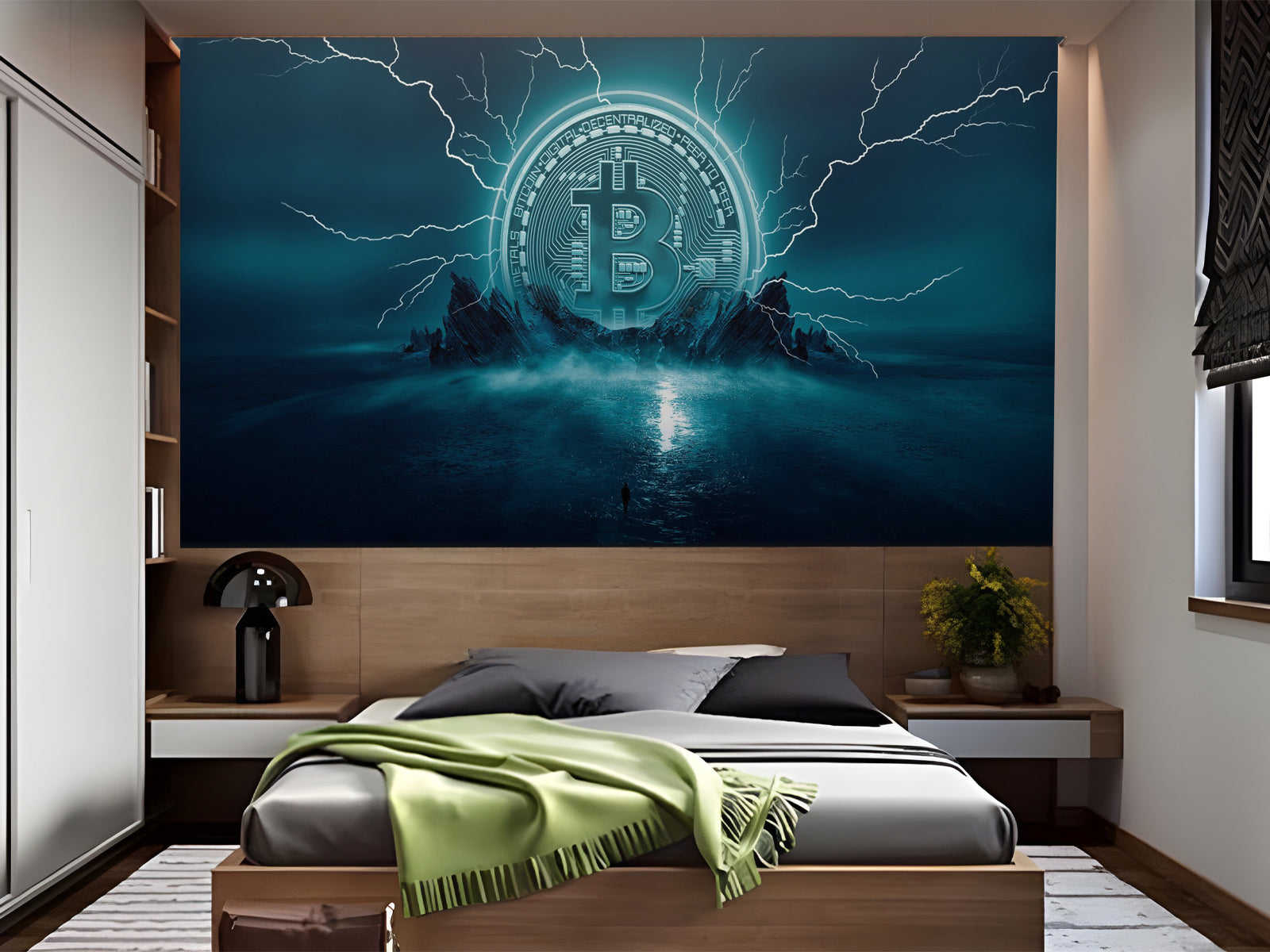 Fototapete Bitcoin Blitz