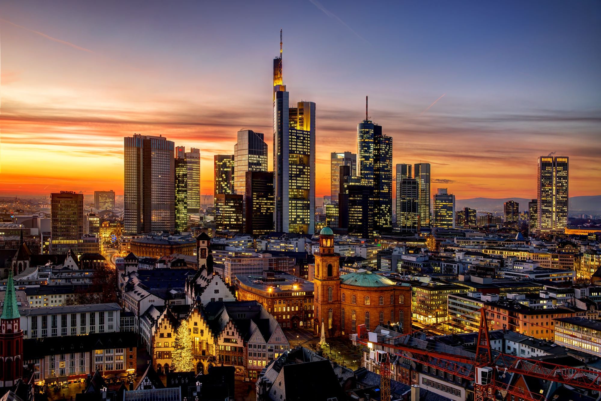 Fototapete System Sonnenuntergang Lichter