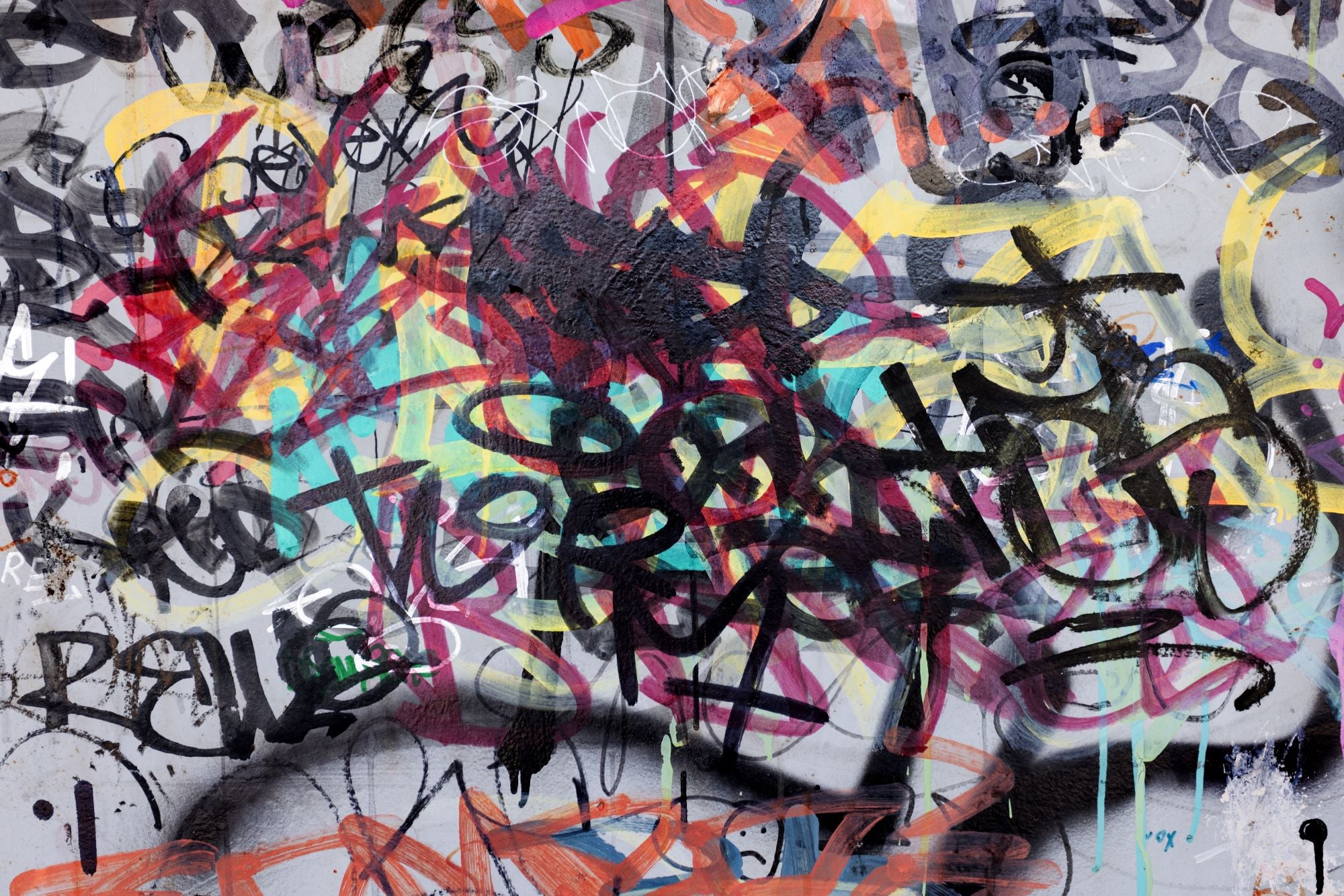 Fototapete Graffiti an Betonmauer
