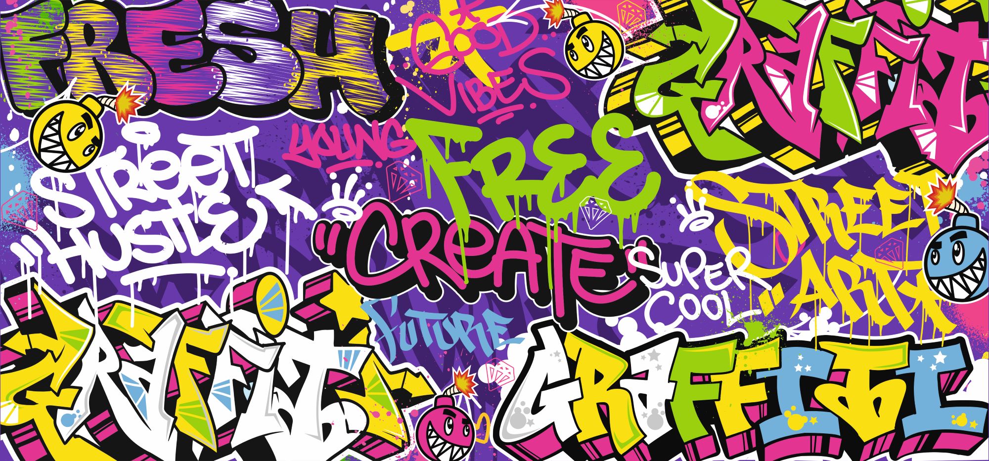 Fototapete Graffiti Fresh Color