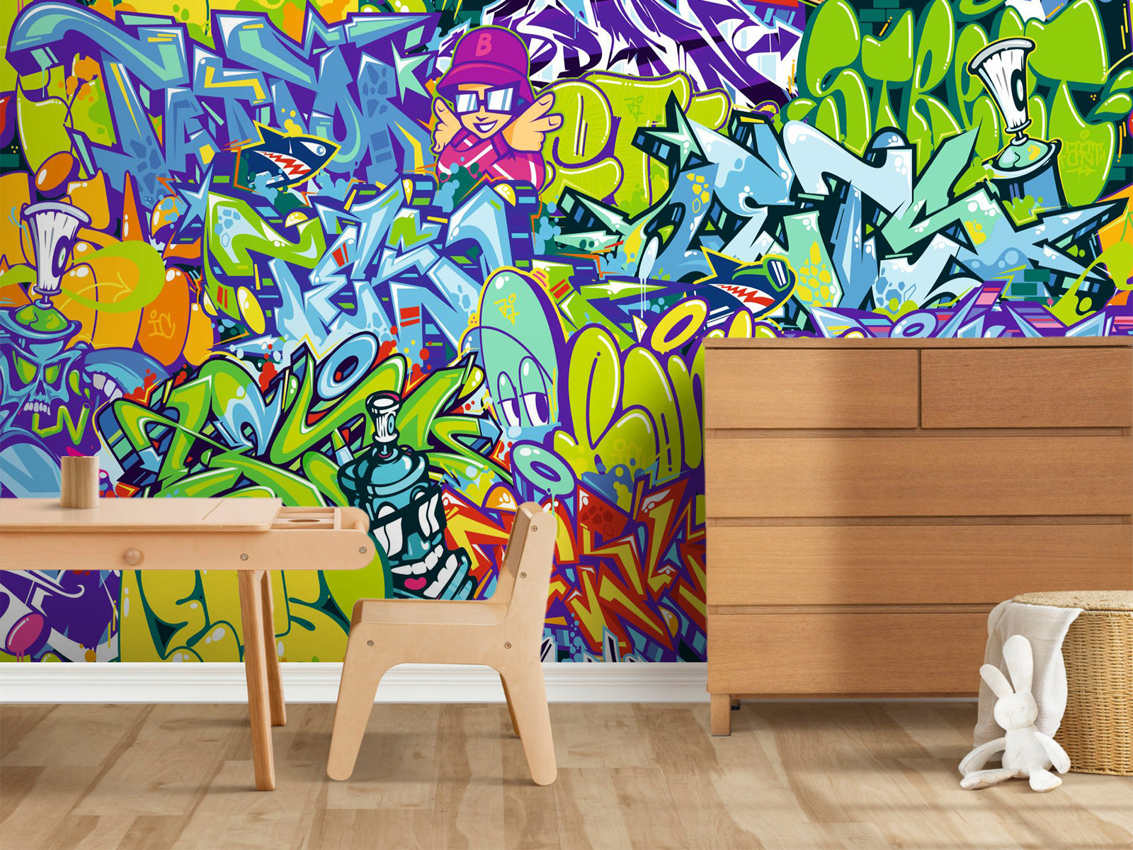 Fototapete Grafitti Kunst Bunt