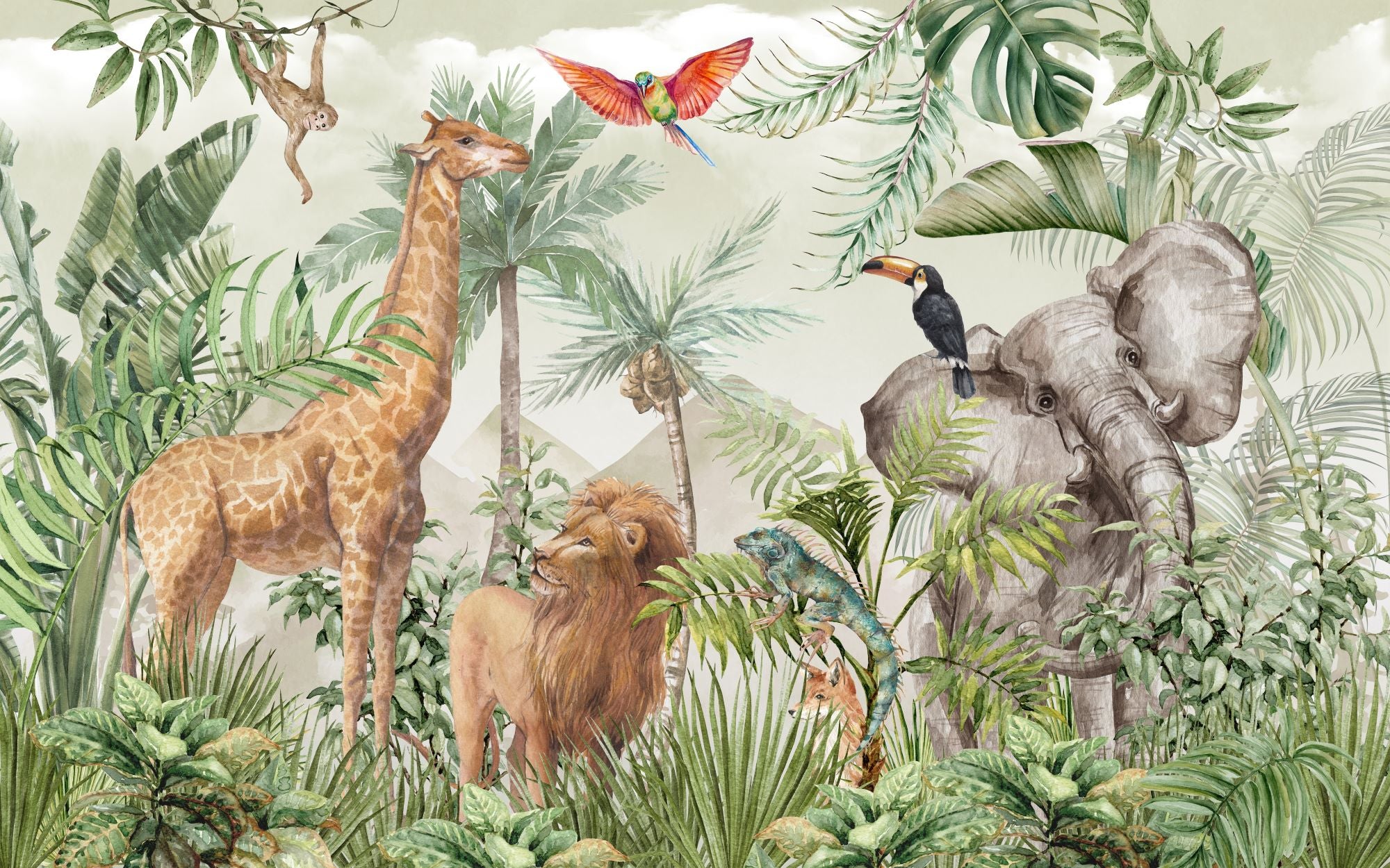 Fototapete Exotische Tiere Jungle
