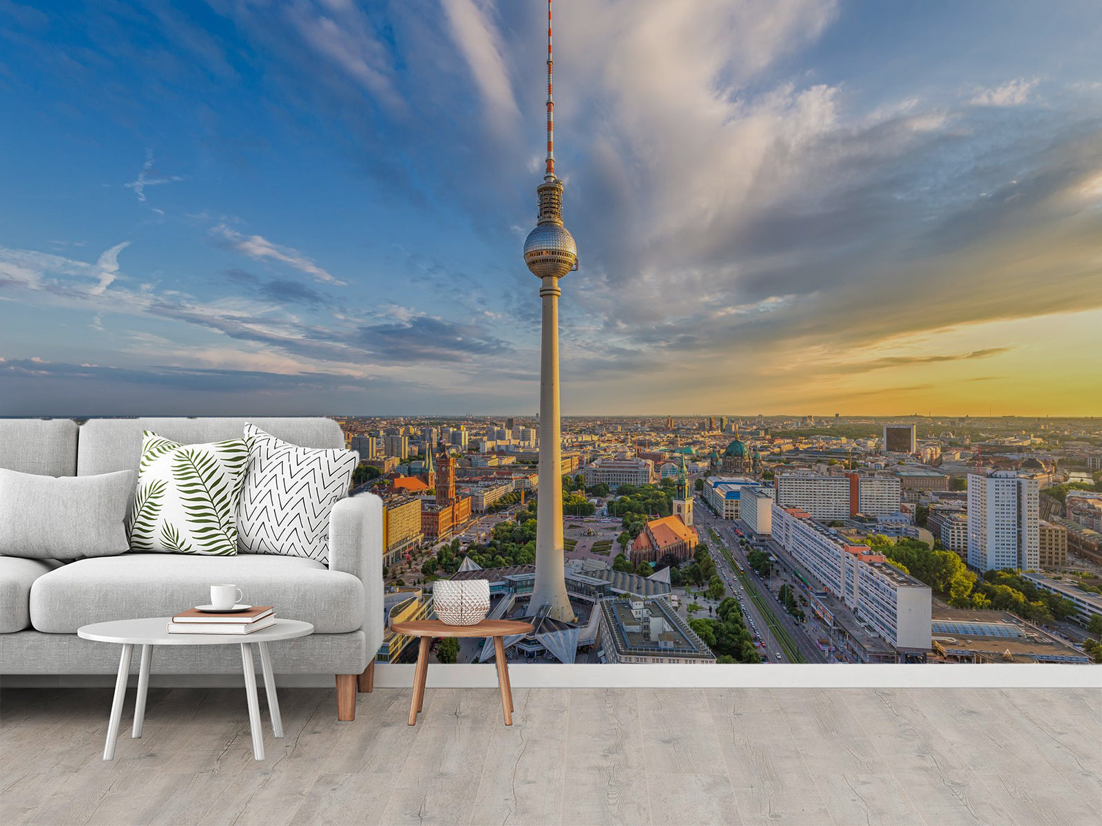 Fototapete Fernsehturm Sonnenaufgang