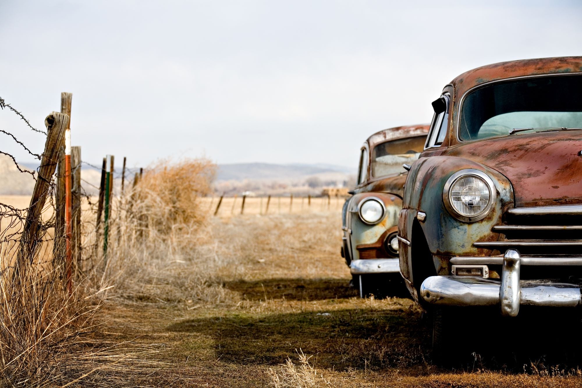 Fototapete rostige Oldtimer