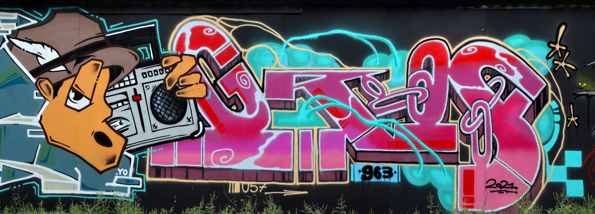 Fototapete Graffiti Neon
