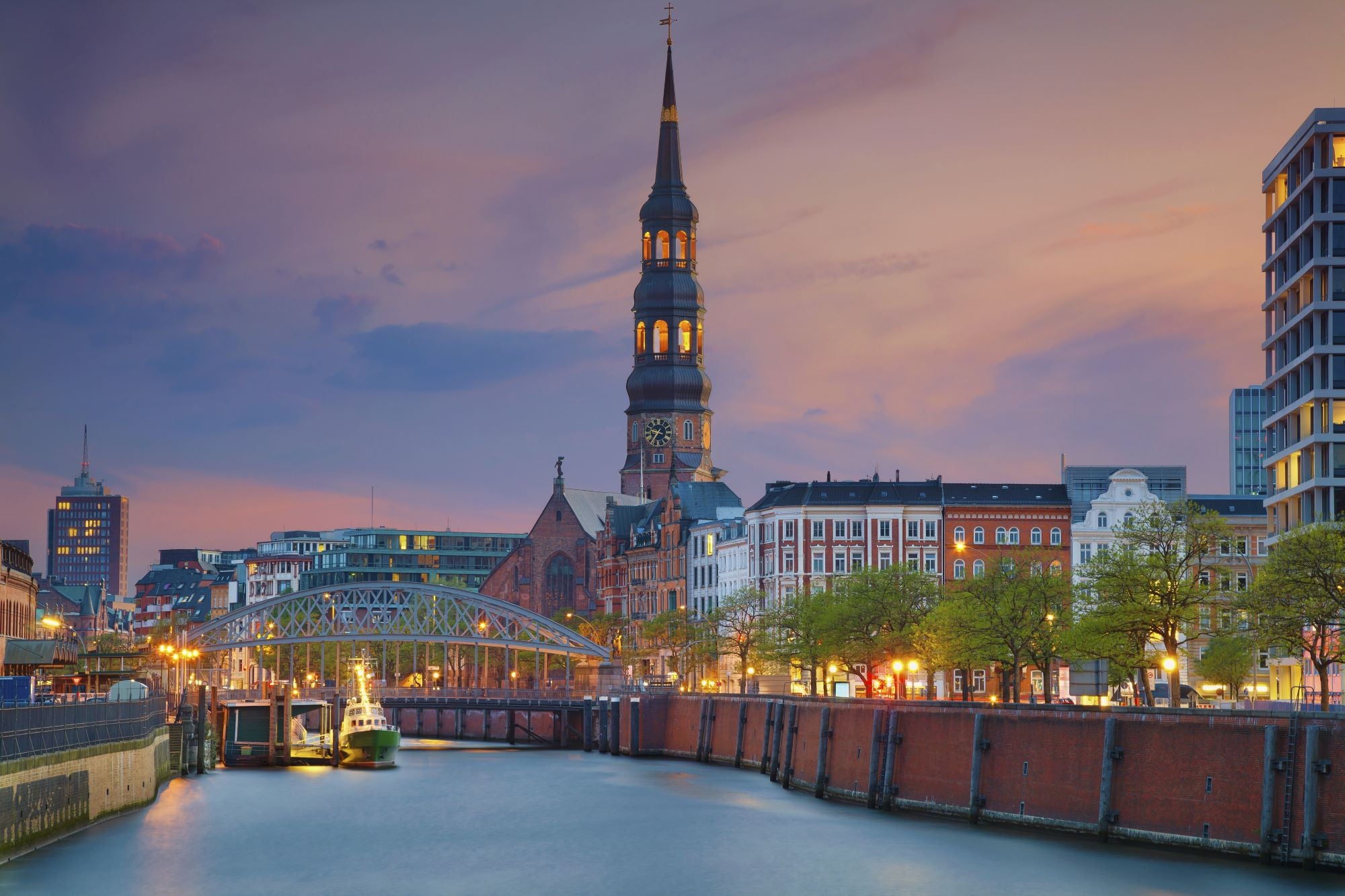 Fototapete Kirche Sonnenuntergang