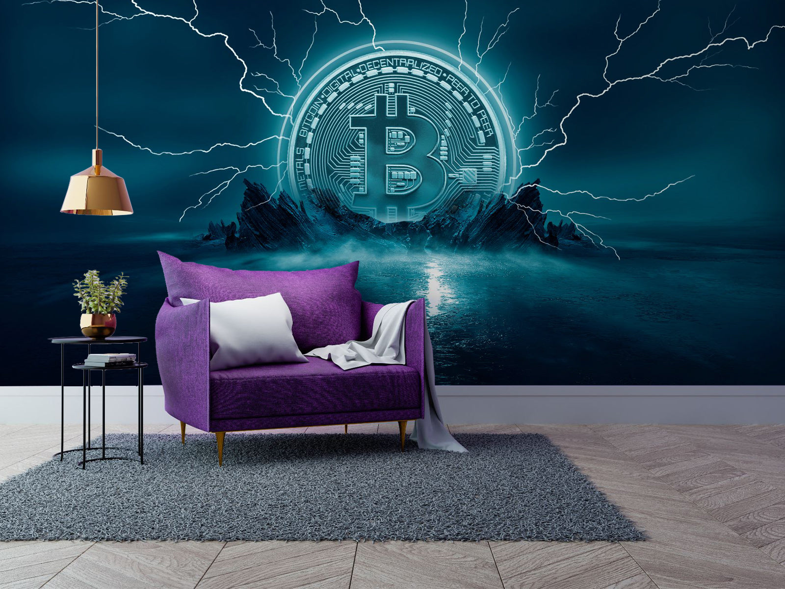 Fototapete Bitcoin Blitz
