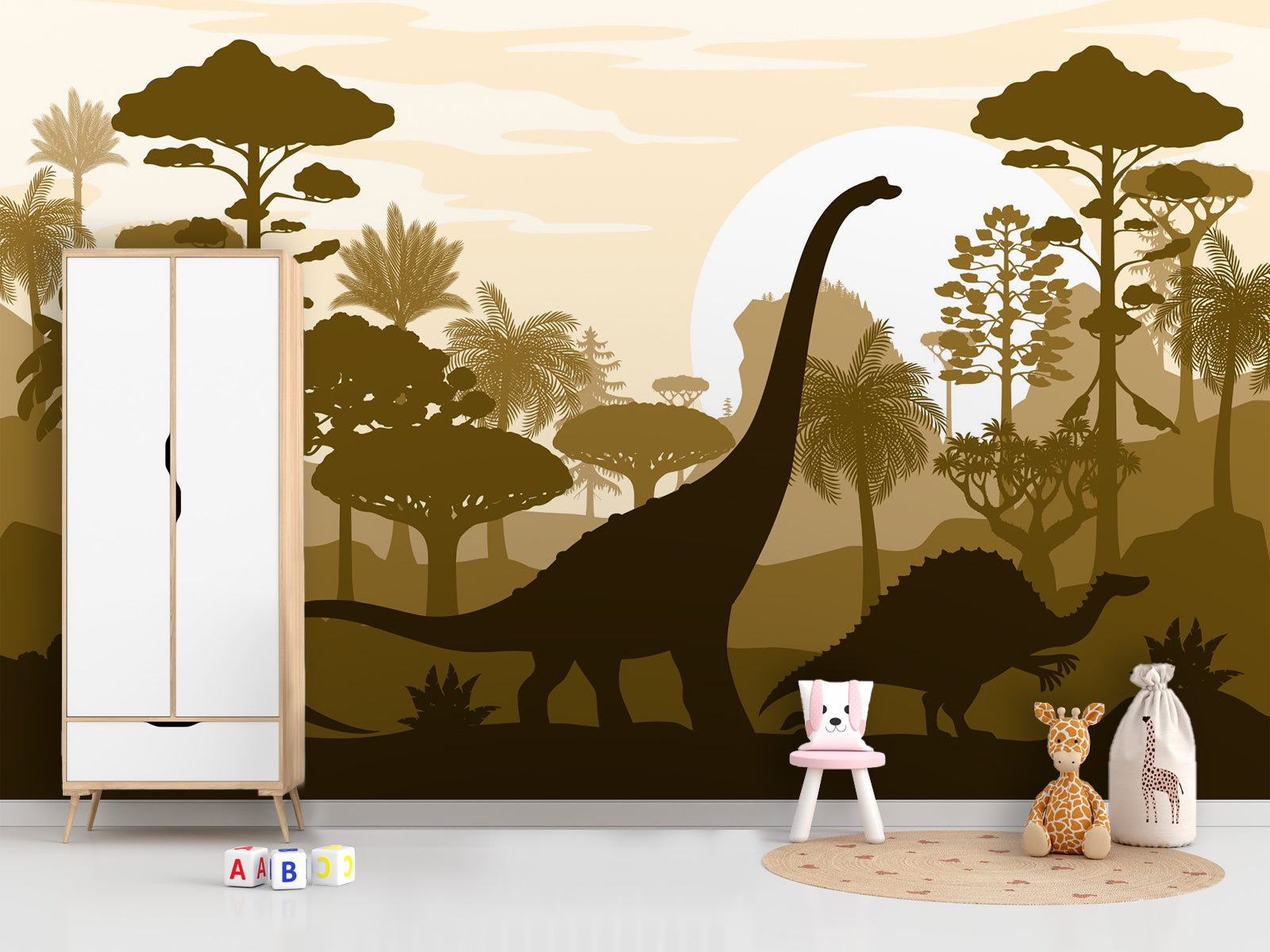 Fototapete Dinosaurier Schatten