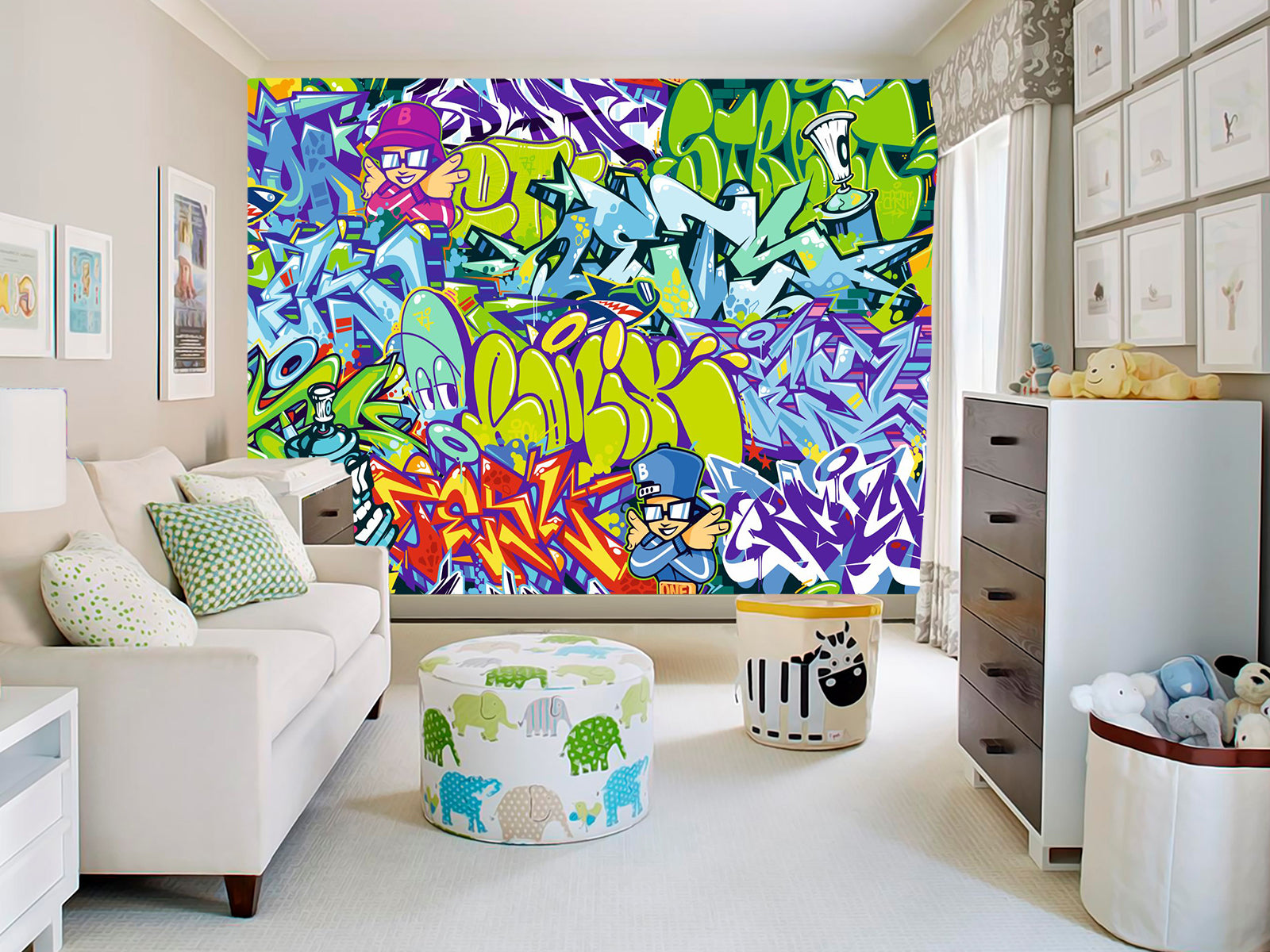 Fototapete Grafitti Kunst Bunt