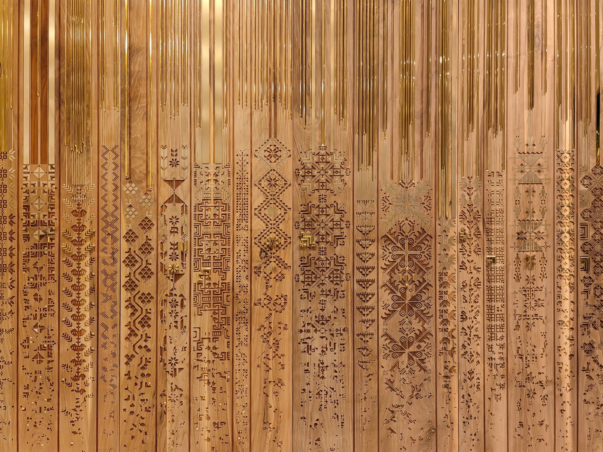 Fototapete Holzbretter mit Muster