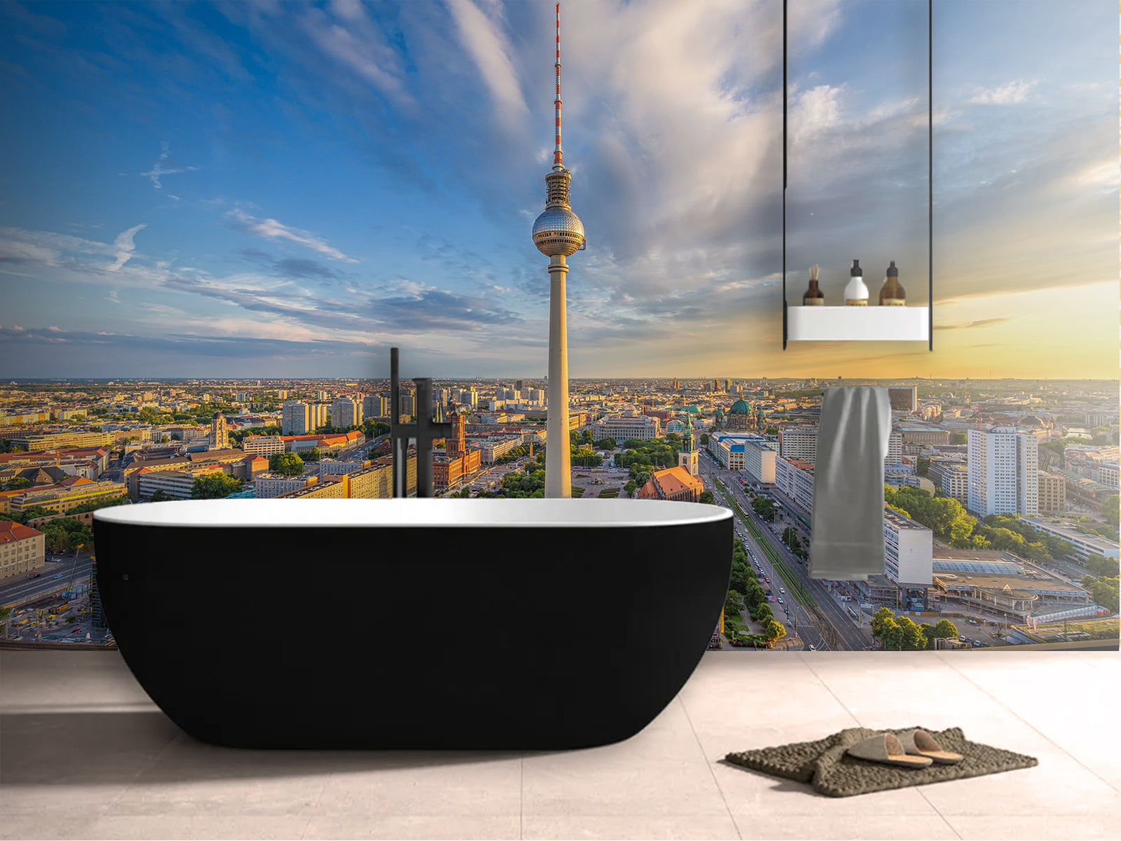Fototapete Fernsehturm Sonnenaufgang