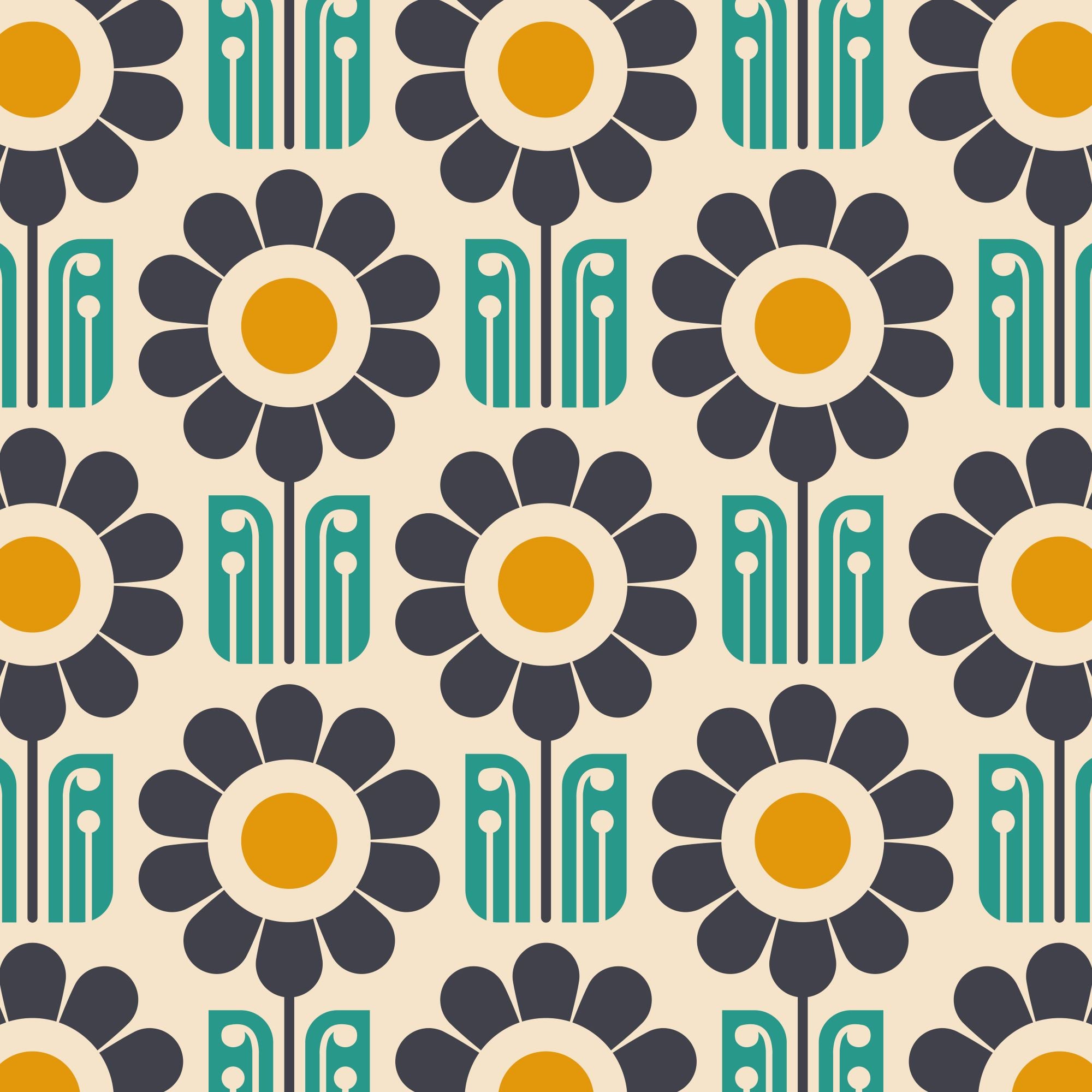 Fototapete Retro Klassik Blume