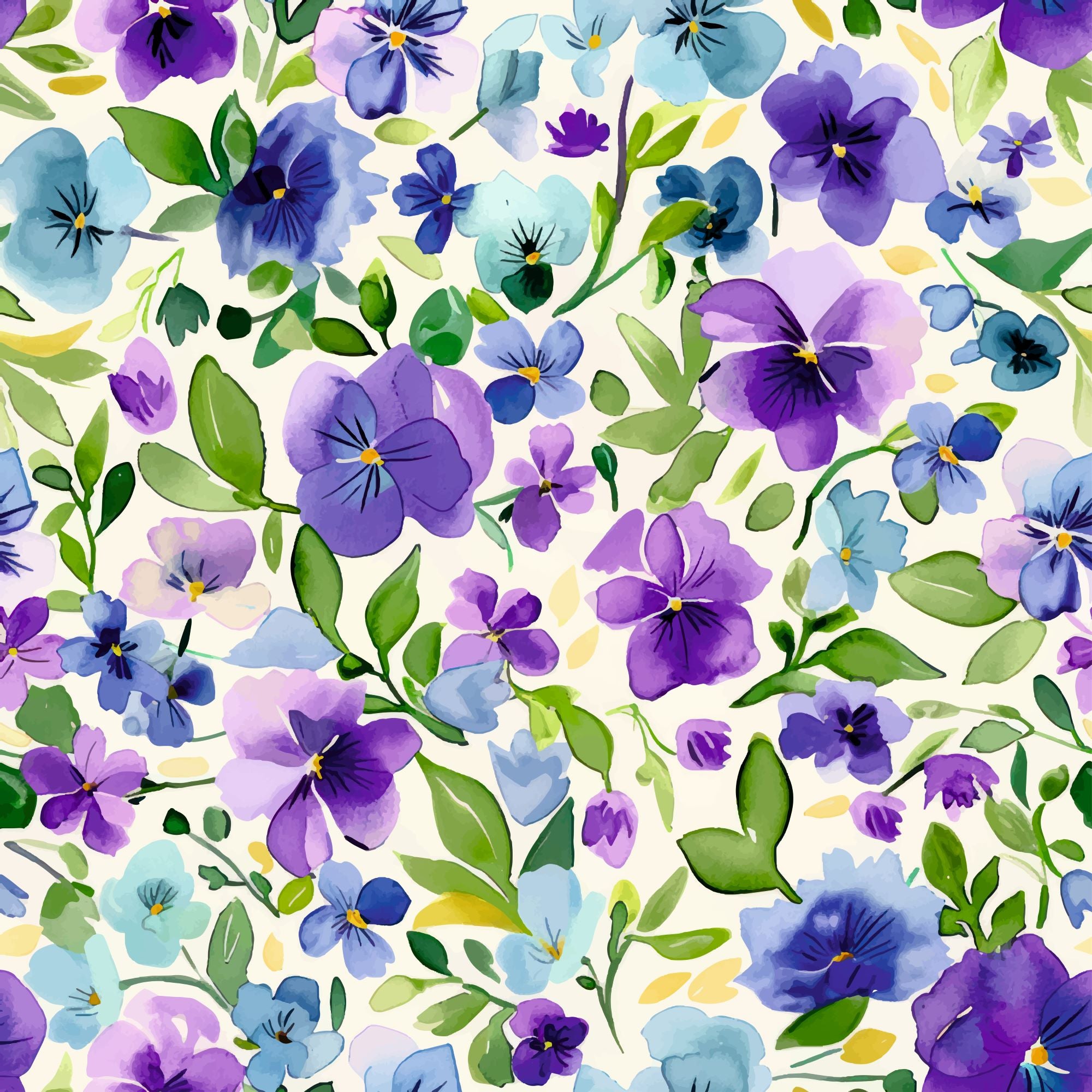 Fototapete Aquarell Blumenmuster