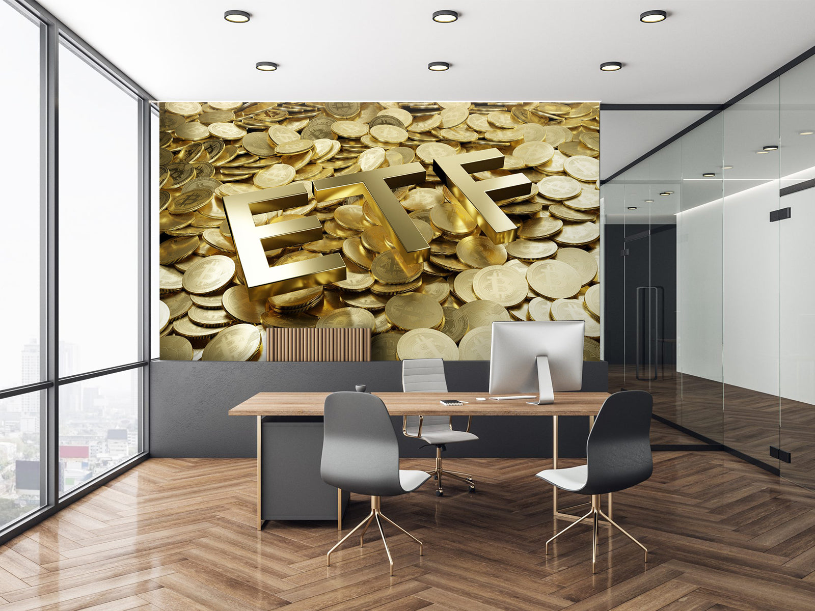 Fototapete ETF Coin Münzen