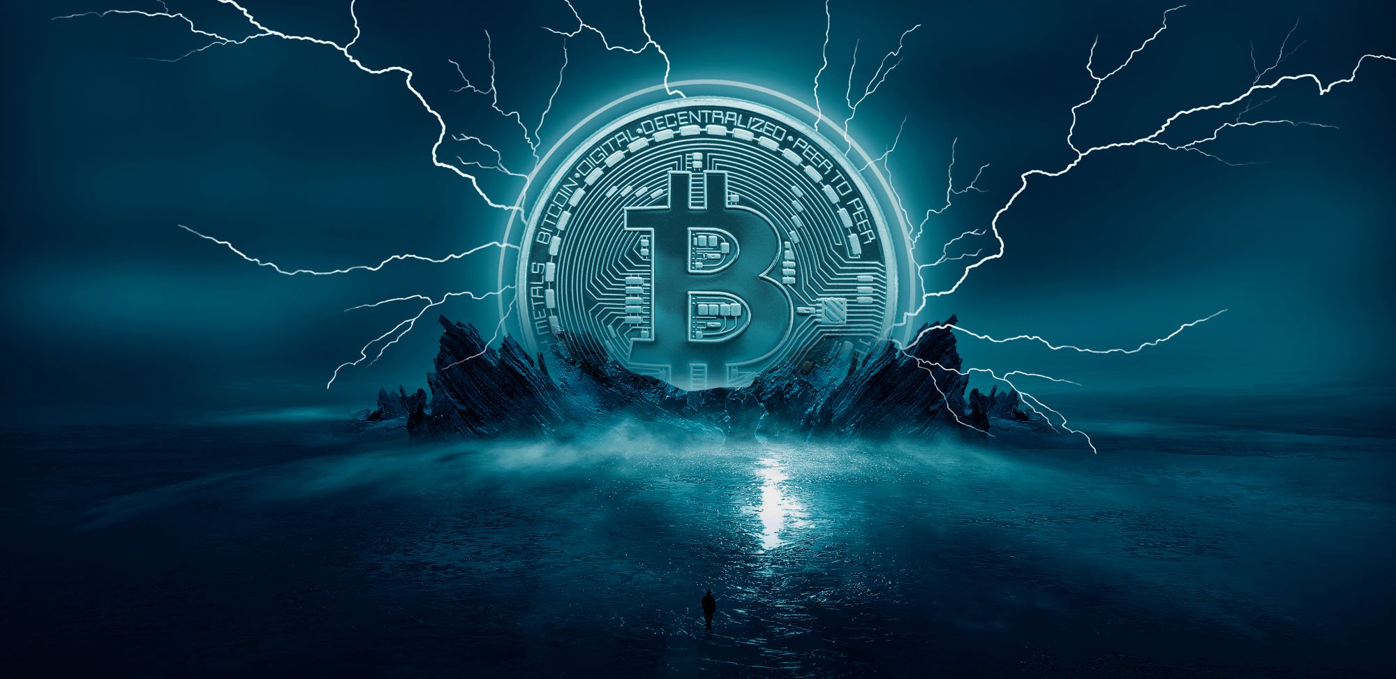 Fototapete Bitcoin Blitz