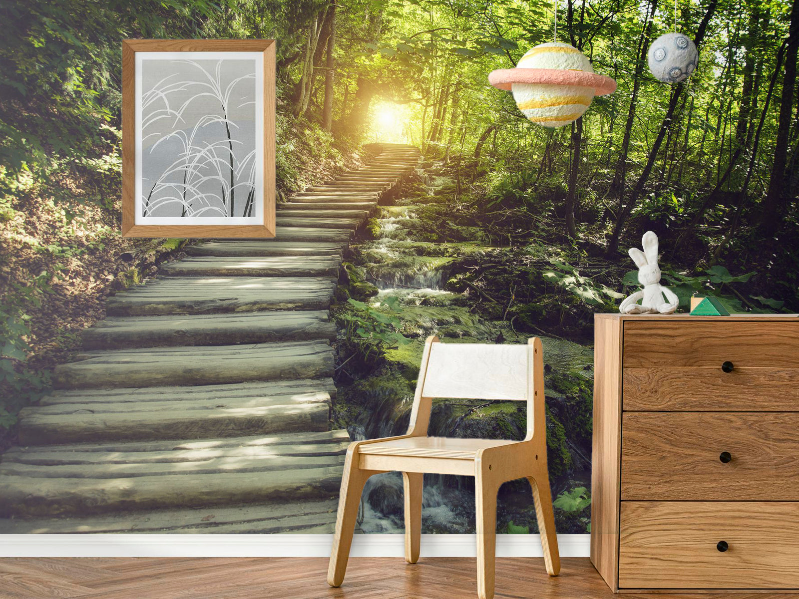 Fototapete Treppe im Wald