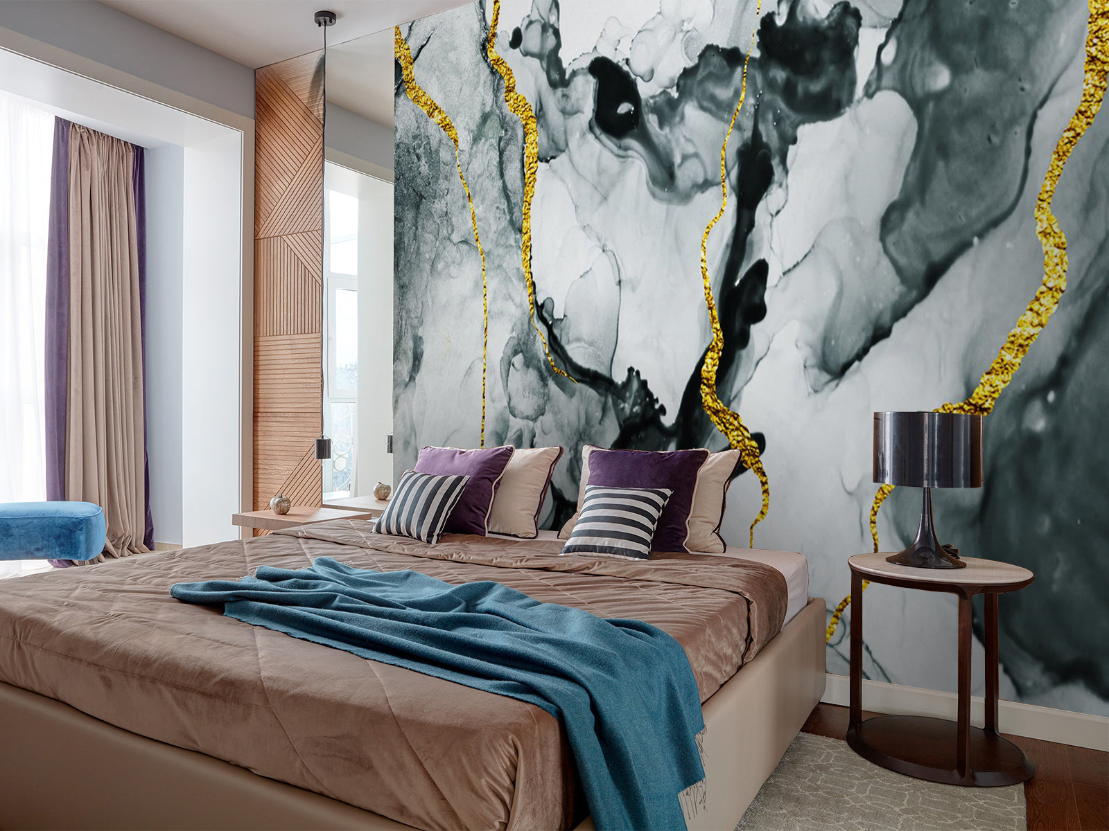 Fototapete Marmor Glatt Farbe Gold