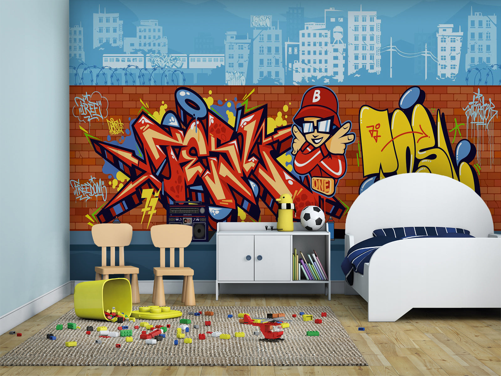 Fototapete Graffiti an Mauer