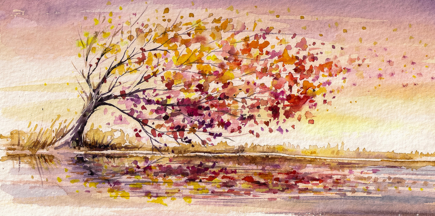p0060-magnettafel-pinnwand-magnetbild-aquarell-baum-herbst
