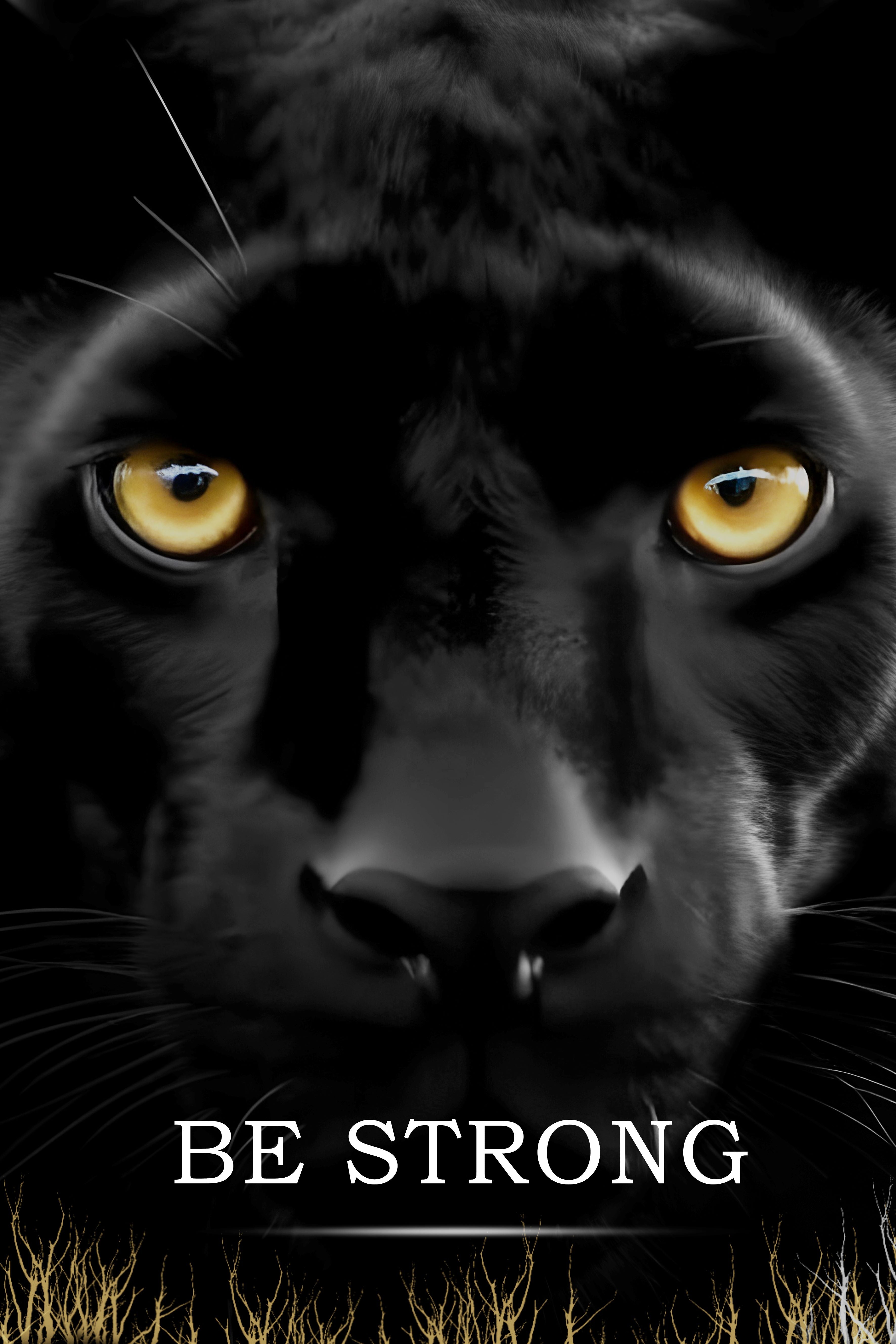 Vlies Tapete XXL Poster Fototapete Panther be strong