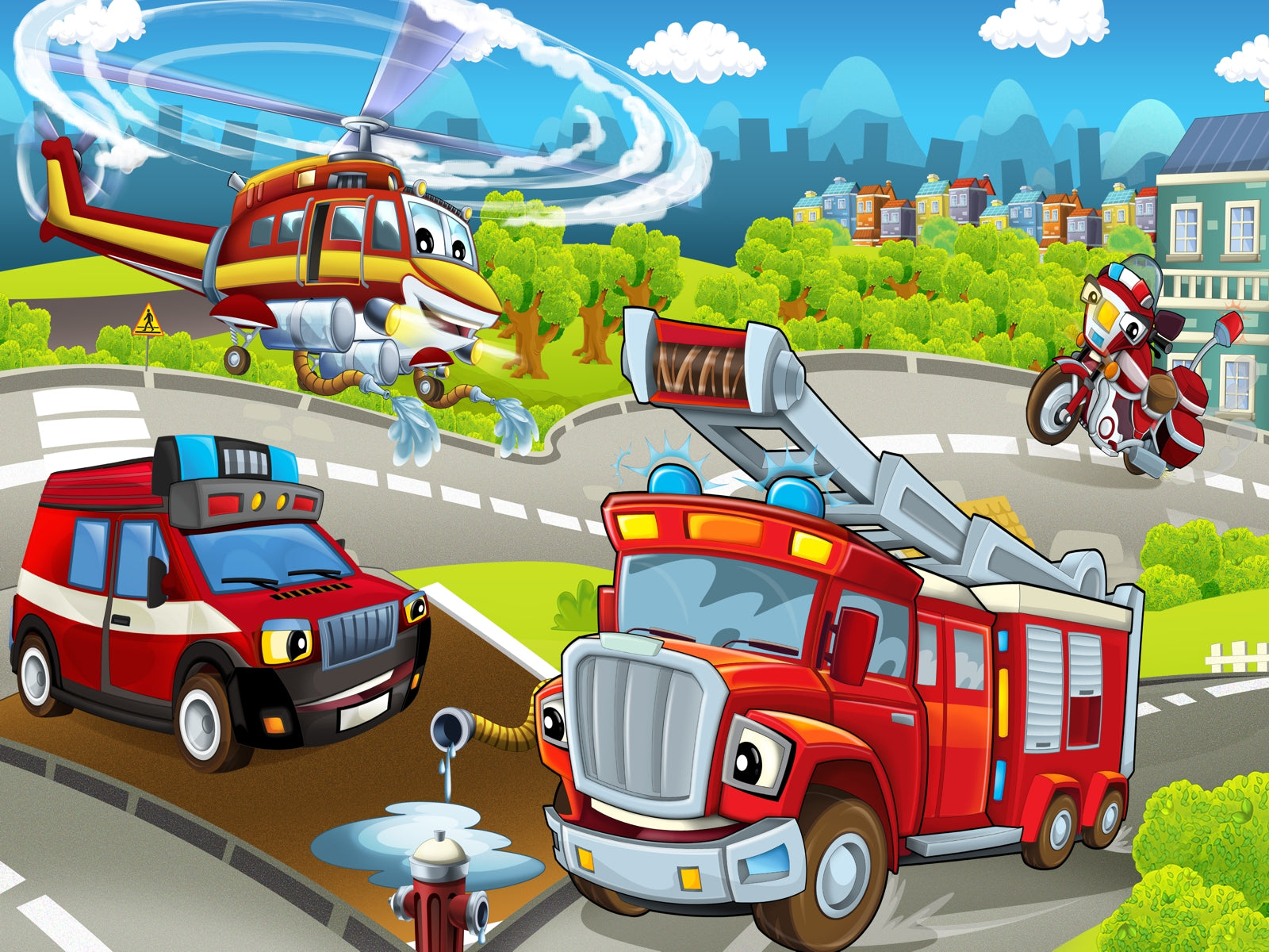 tap0340-1000-x-750-vlies-tapete-kinderzimmer-feuerwehr