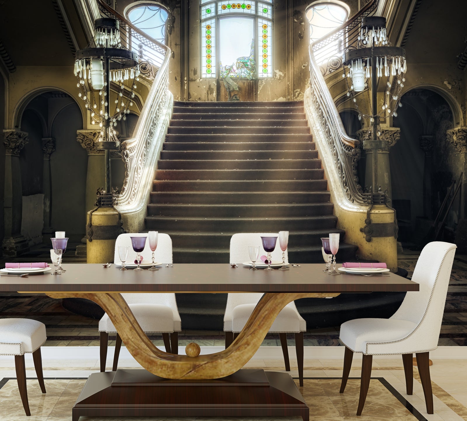 tap0441-1000-x-750-vlies-tapete-3d-effekt-treppe-lost-place-empore-ir1