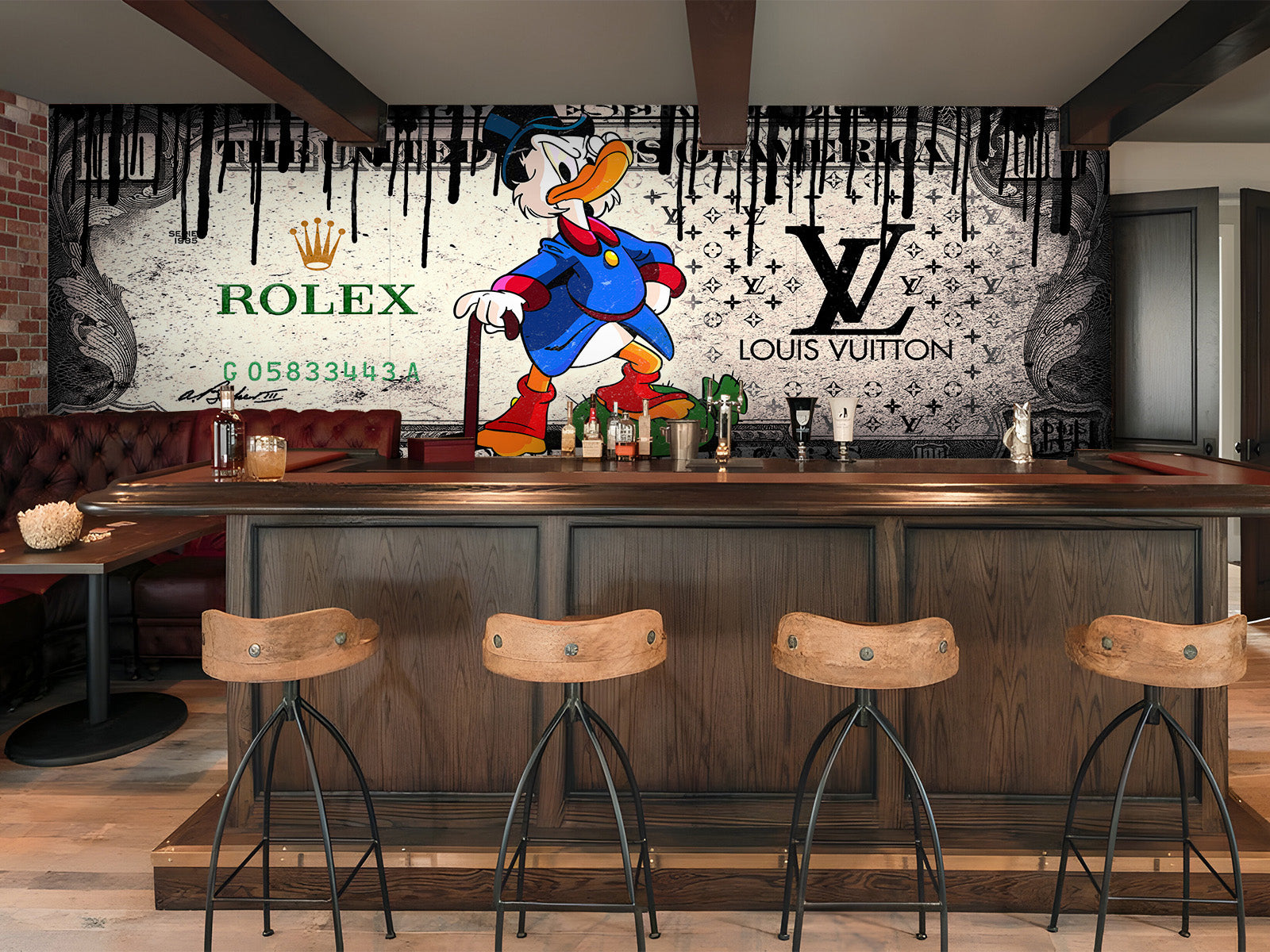 Vlies Tapete XXL Poster Fototapete  SCROOGE DOLLAR BILL
