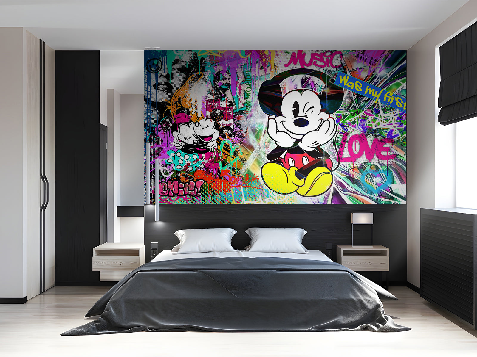 Fototapete MICKEY MINNIE LOVE ART