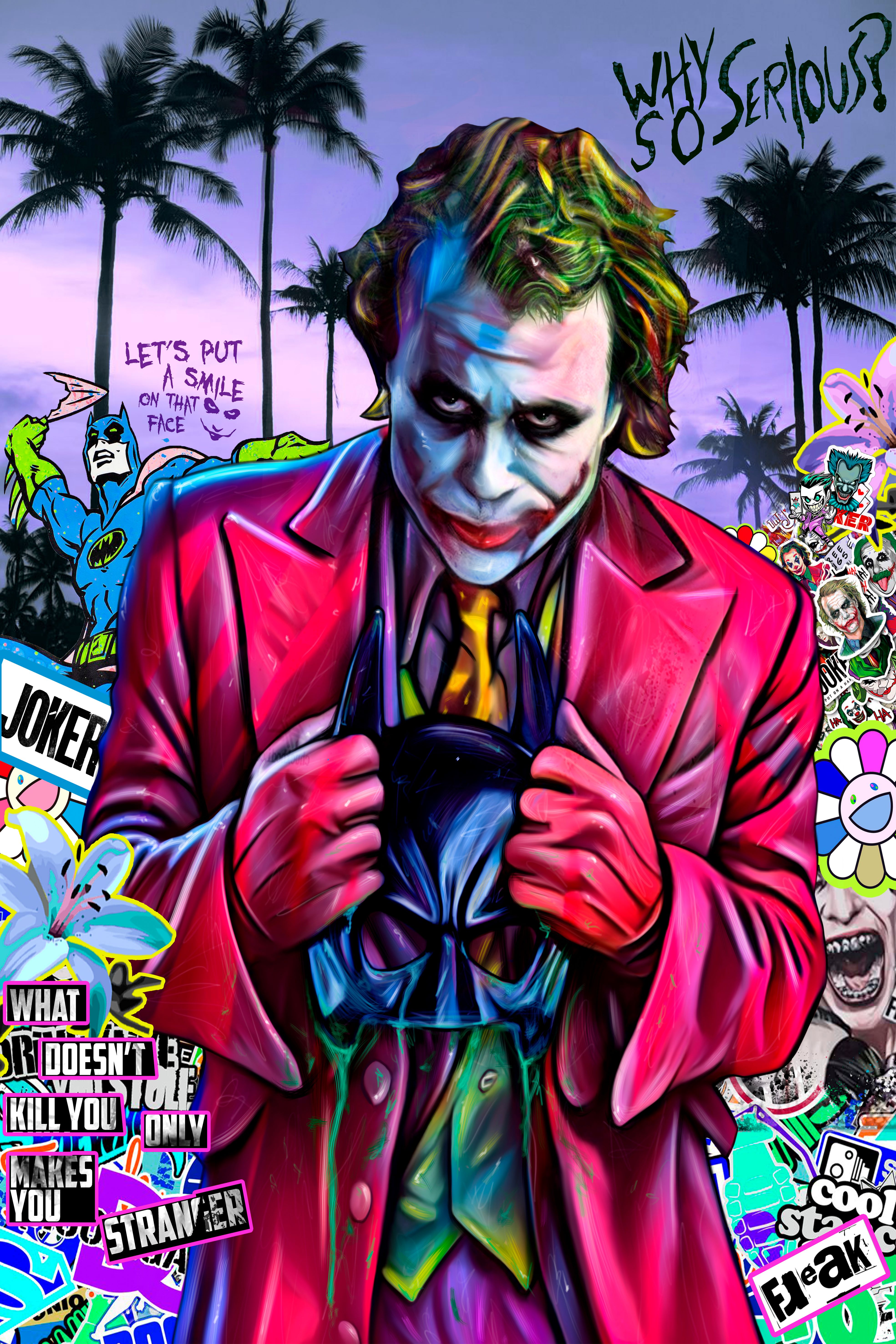Vlies Tapete XXL Poster Fototapete JOKER POP ART