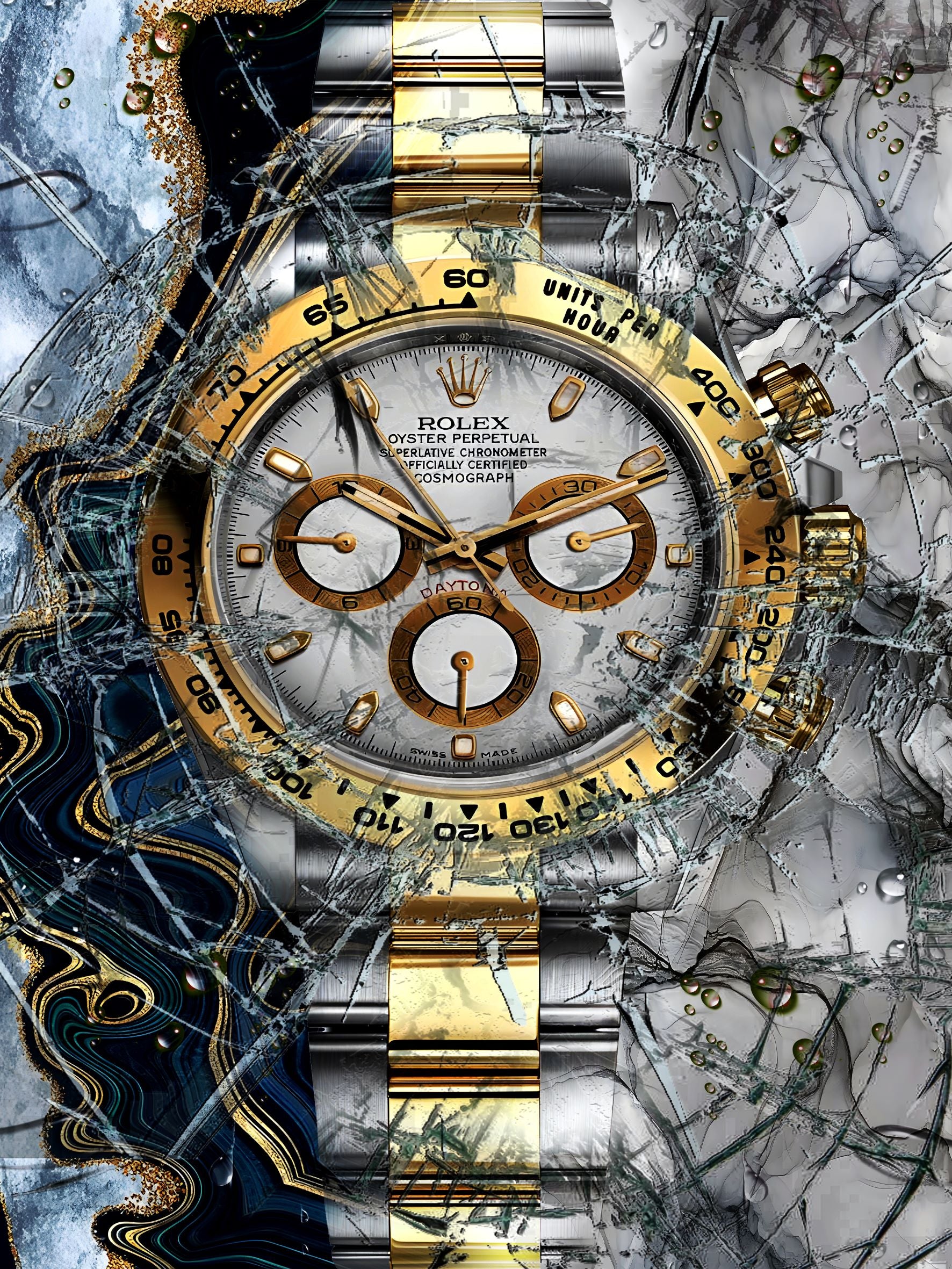 Vlies Tapete XXL Poster Fototapete MARBLE WATCH
