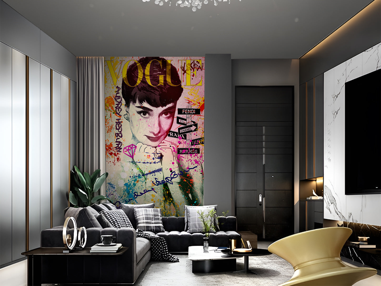 Vlies Tapete XXL Poster Fototapete AUDREY HEPBURN