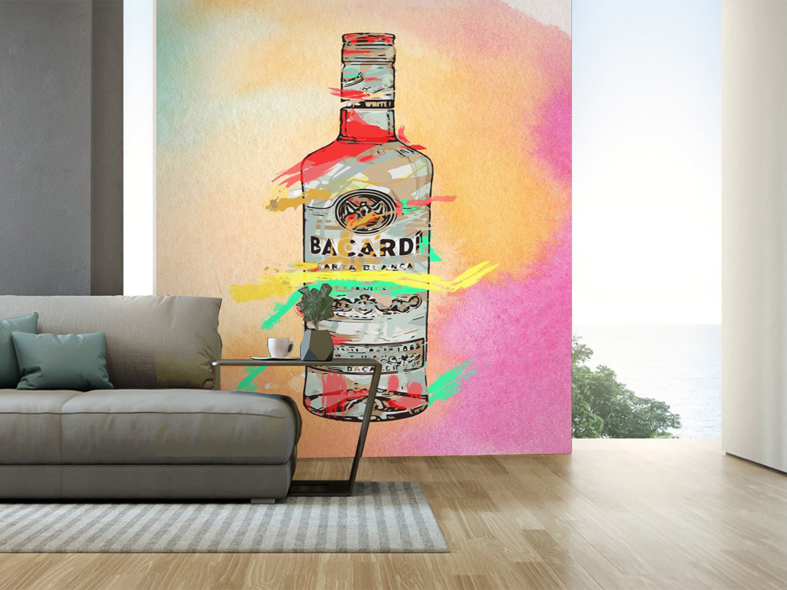 Vlies Tapete XXL Poster Fototapete BECARDI BOTTLE