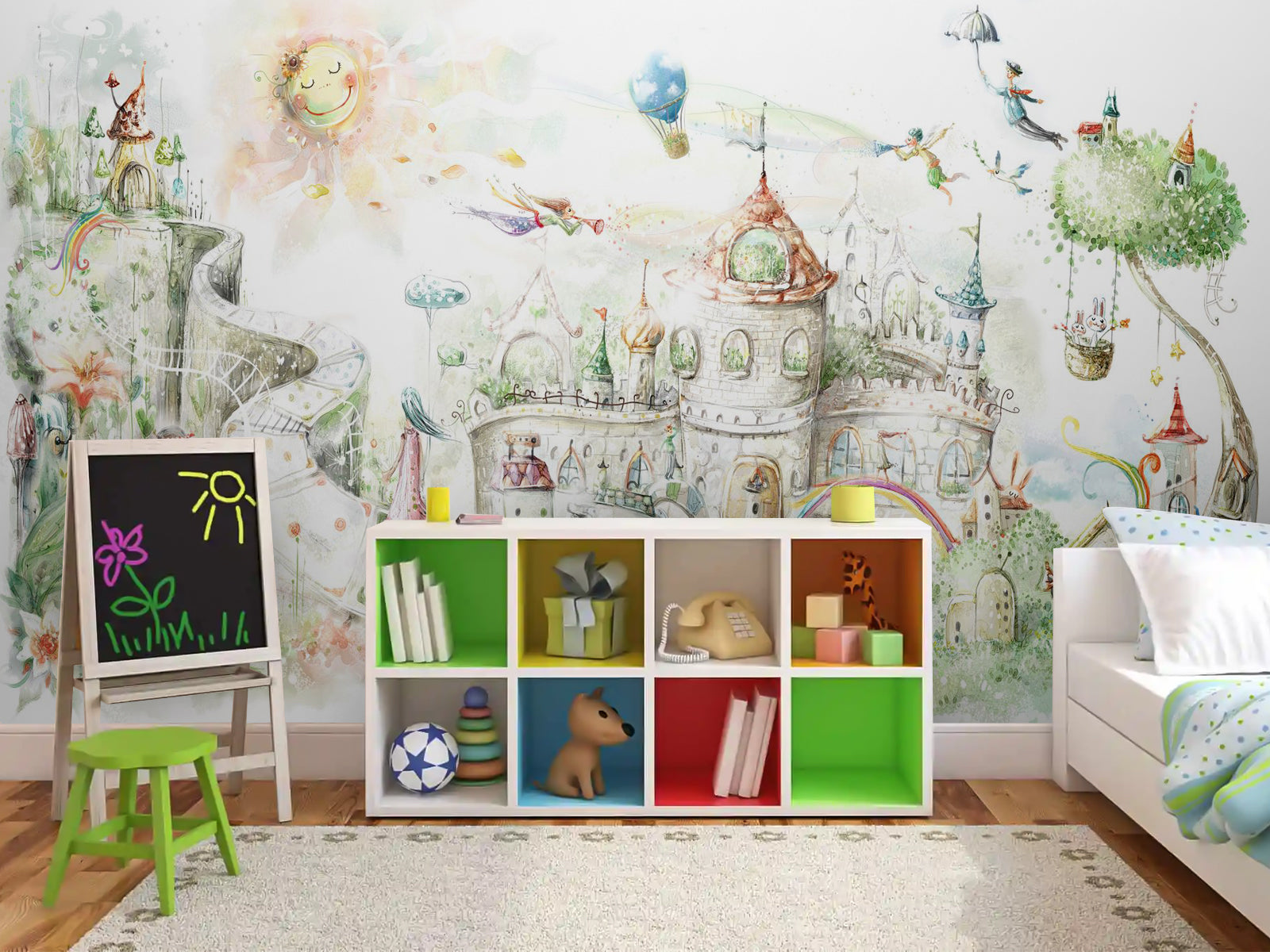Vlies Tapete XXL Poster Fototapete Schloss Farbe bunt