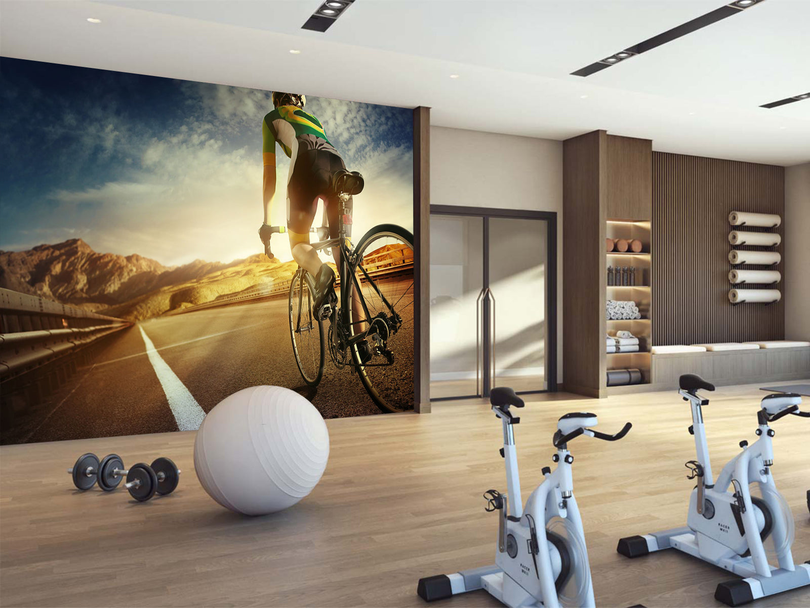 Vlies Tapete XXL Poster Fototapete Rennrad Fitness Sport